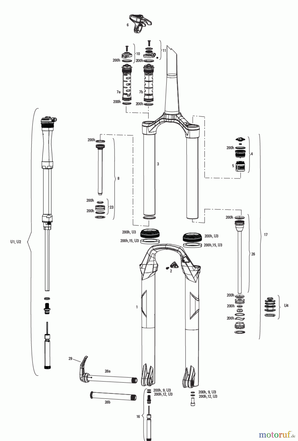  Sram RockShox REBA-12 Boost - A5-A9 (2016-2025)