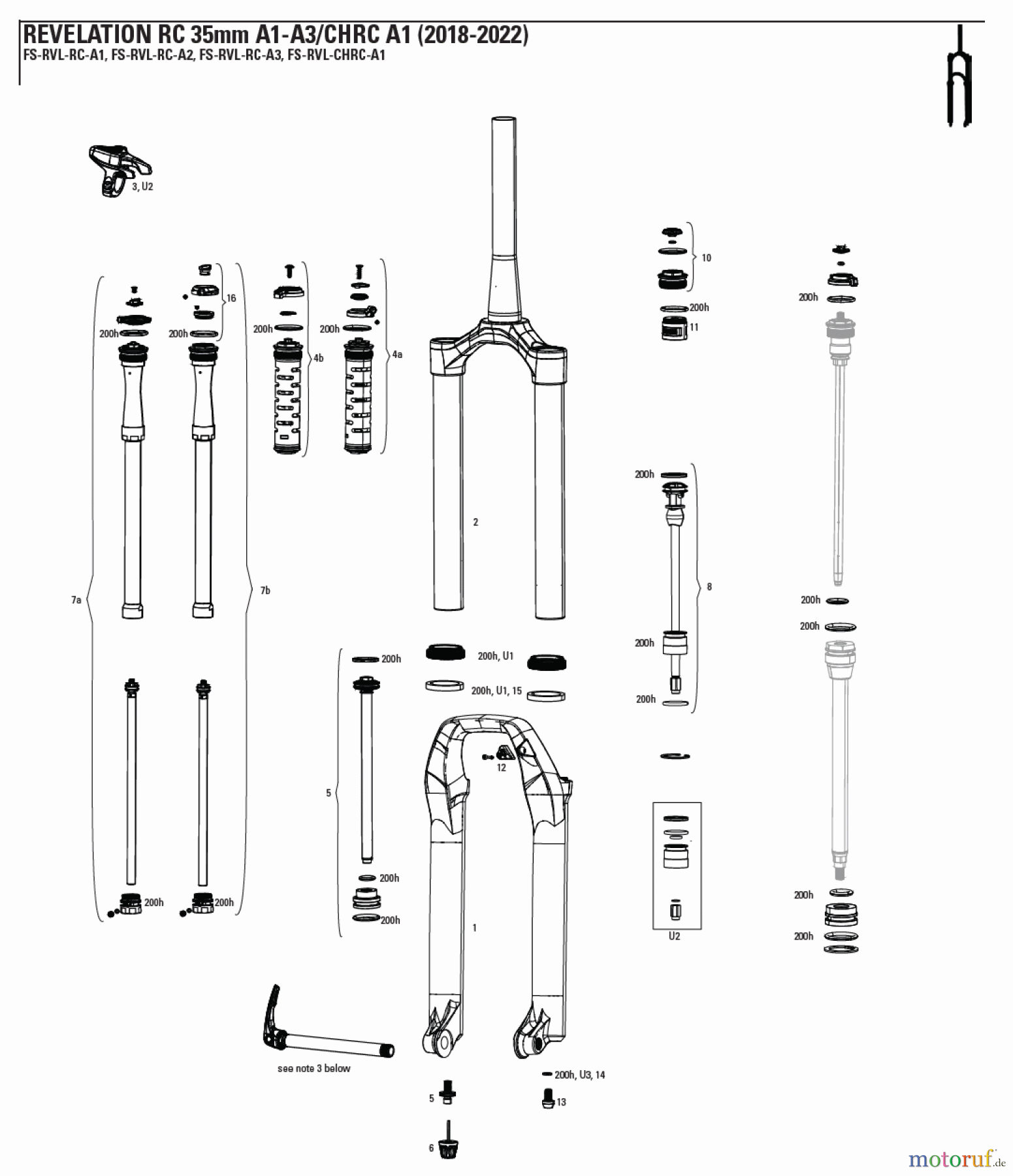  Sram RockShox REVELATION RC 35mm A1-A3/CHRC A1 (2018-2022)