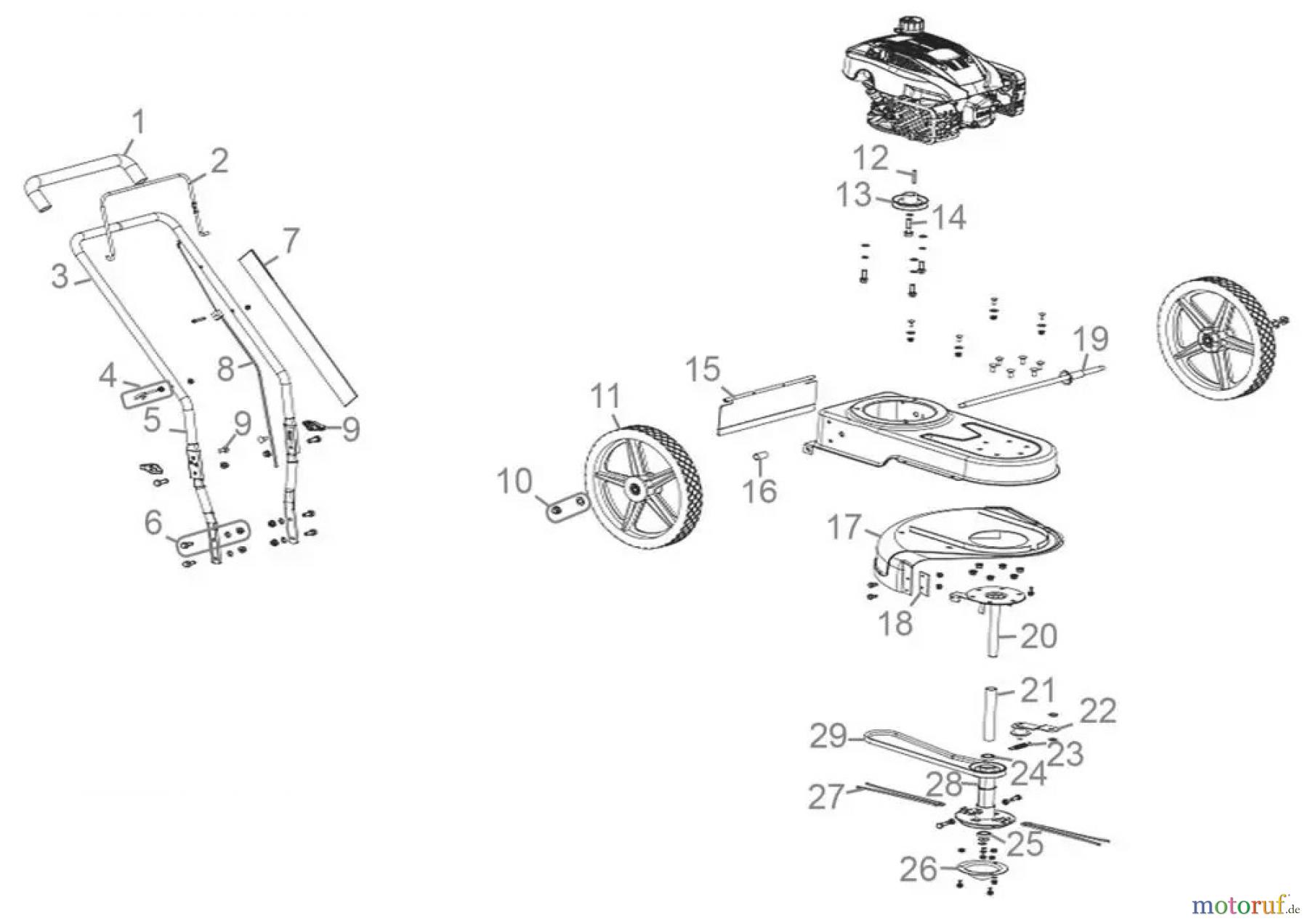 Güde Gartentechnik Rasenmäher Benzin-Rasenmäher Schnittbreite ab 50 cm Wiesenmäher WM 562 TRI Art.-Nr.: 95404 FSL95404-01 Seite 1