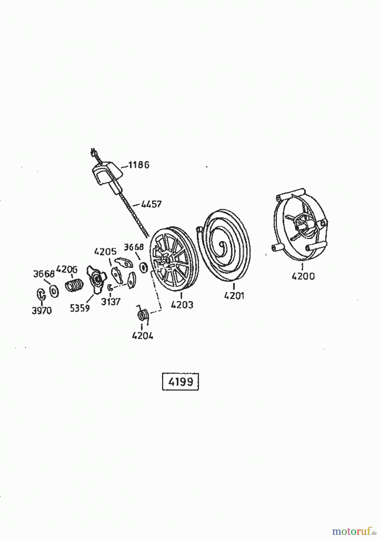  AS-Motor (neu) Rasen Profi-Rasenmäher AS 46 Variomat AS 46 B2 ab FNr. 007801404001 Starter