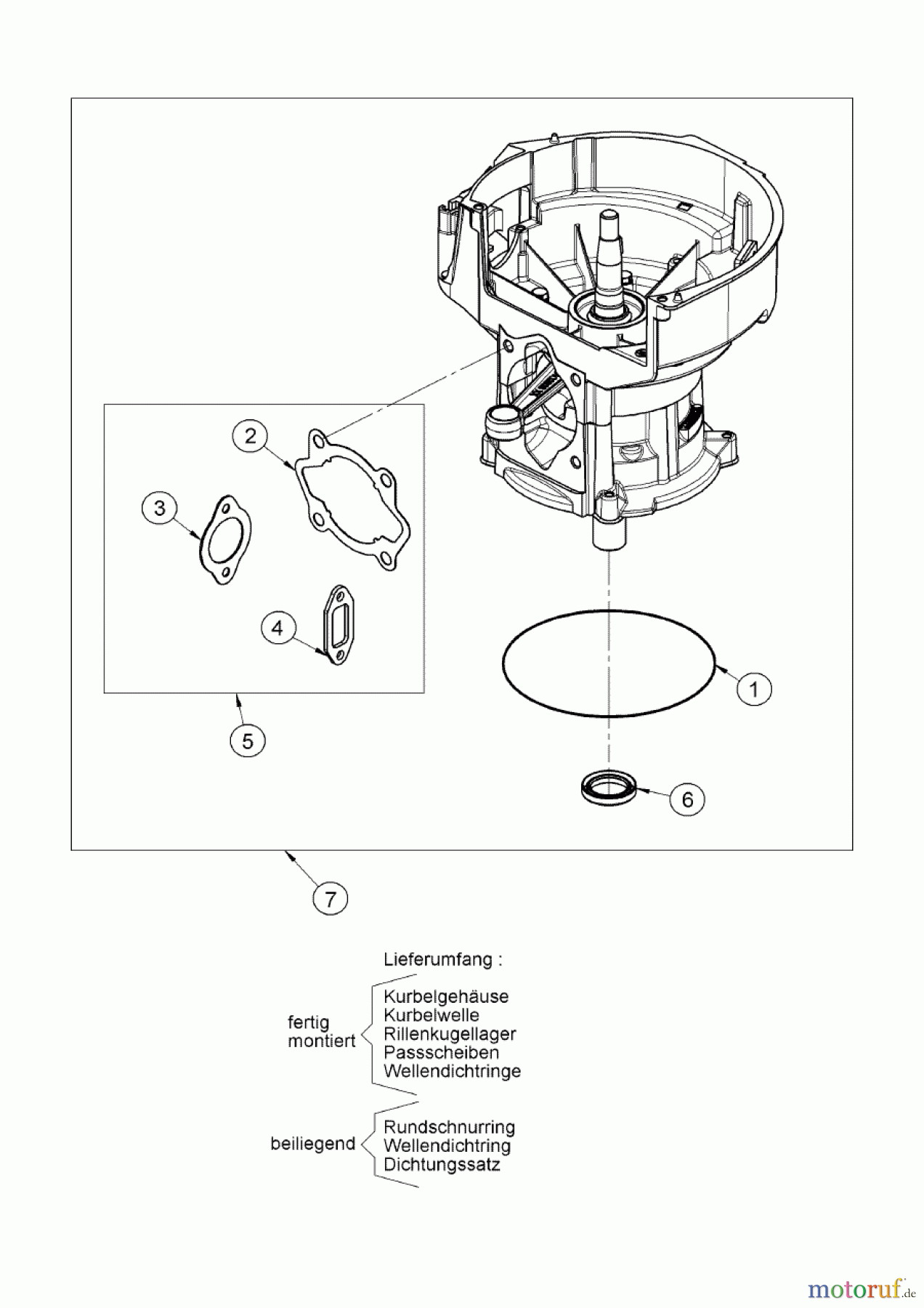 AS-Motor (neu) Rasen Profi-Rasenmäher AS 45 Universal AS 45 B3A ab FNr. 0060111001 Rumpfmotor