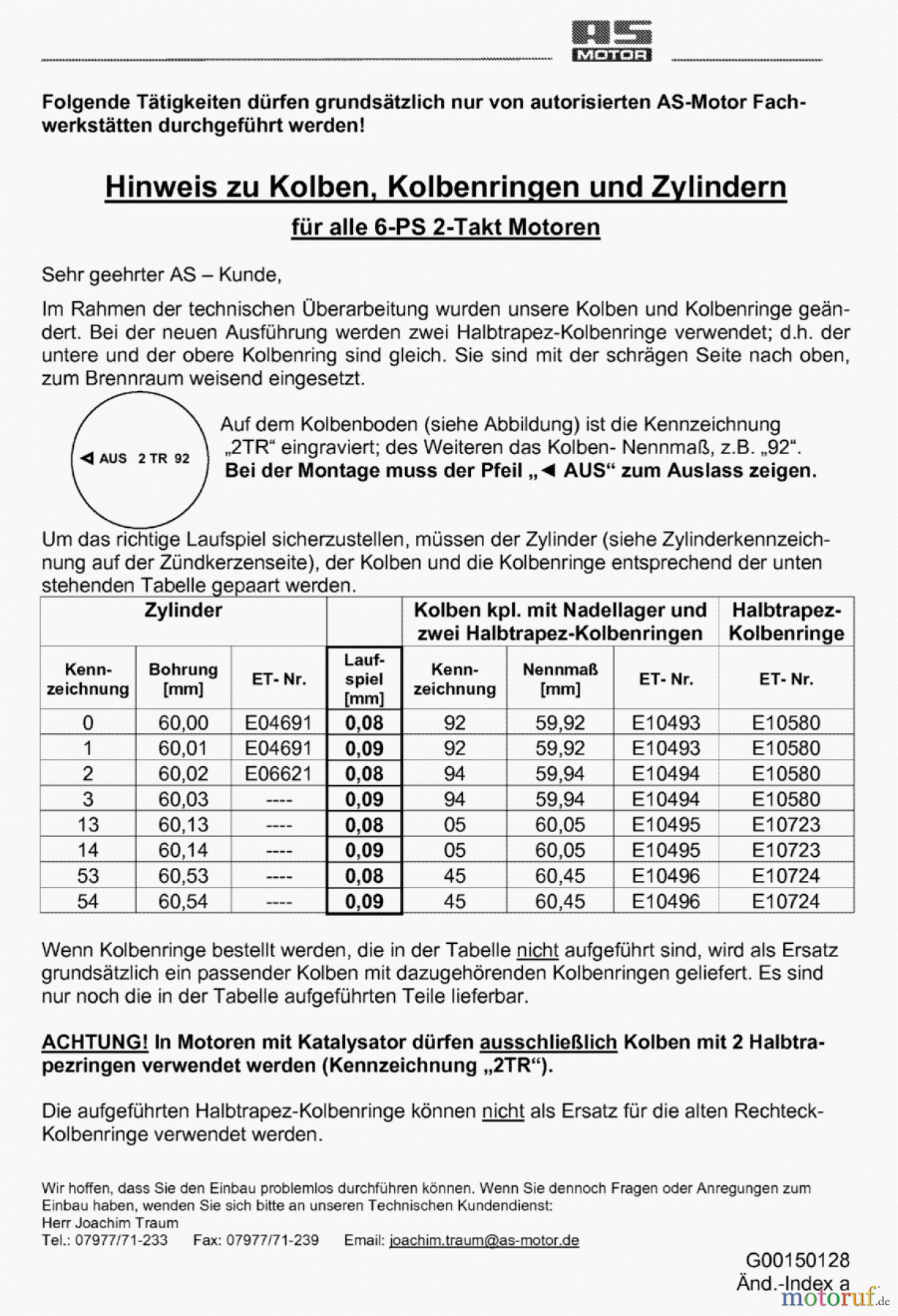 AS-Motor (neu) Rasen Profi-Rasenmäher AS 550 Heckauswurf AS 550/2T ab FNr. 016905202001 Grundmotor 1