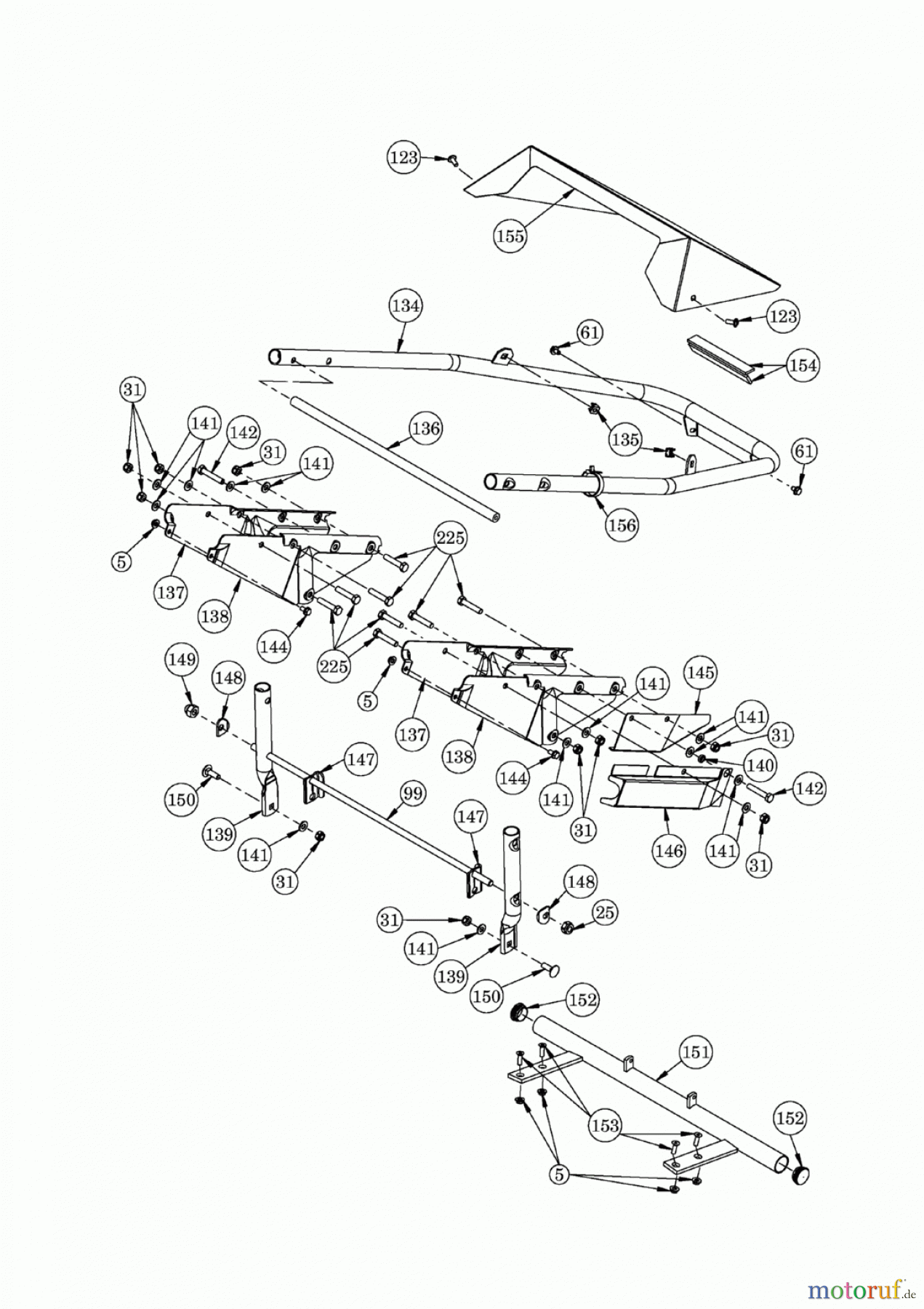 AS-Motor (neu) Rasen Profi-Rasenmäher AS 550 Heckauswurf AS 550/2T ab FNr. 016905202001 Unterholm und Stossstange