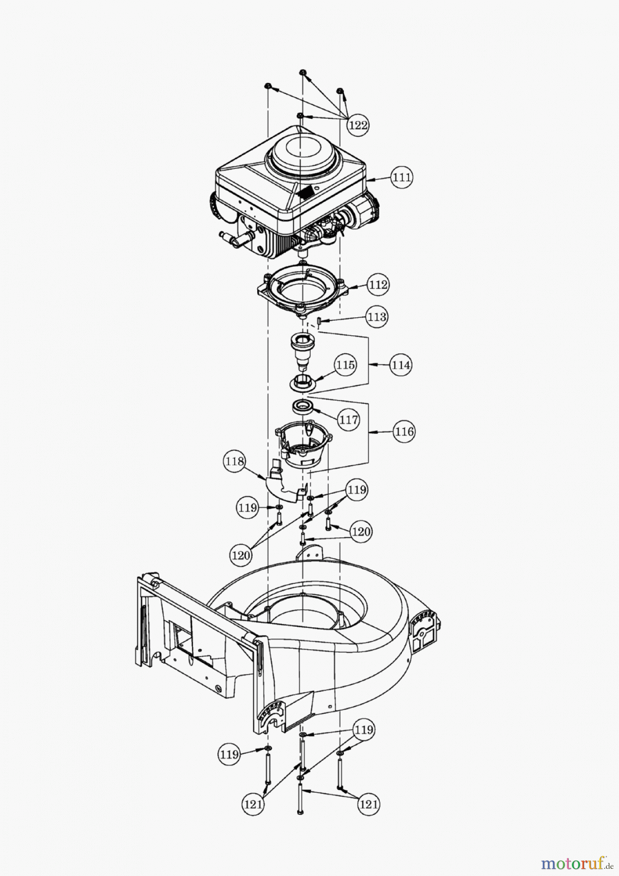  AS-Motor (neu) Rasen Profi-Rasenmäher AS 550 Heckauswurf AS 550/2T ab FNr. 016905202001 Motorbefestigung
