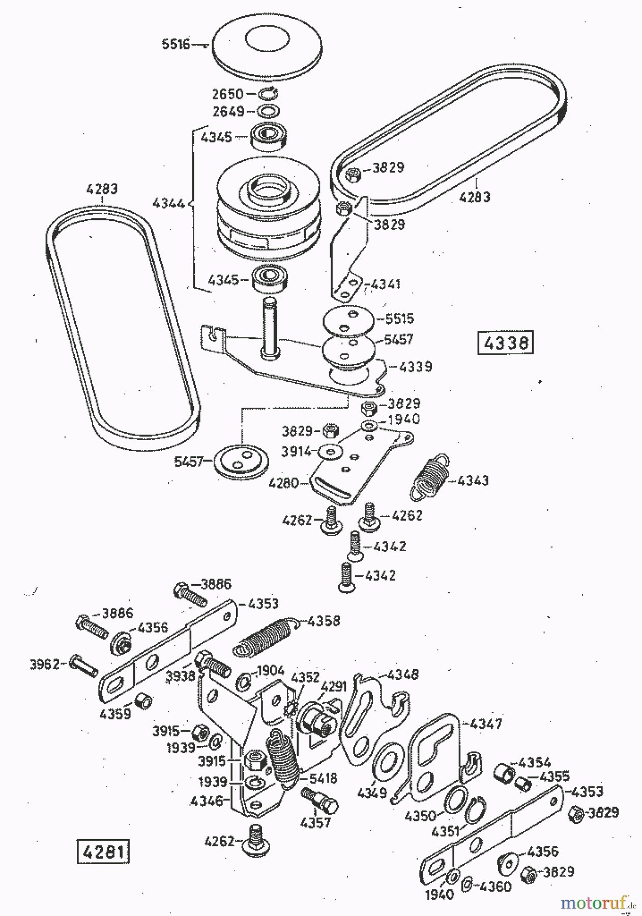 AS-Motor (neu) Rasen Profi-Rasenmäher AS 53 Allrad AS 53 B1 R ab FNr. 0049233001 Riemen