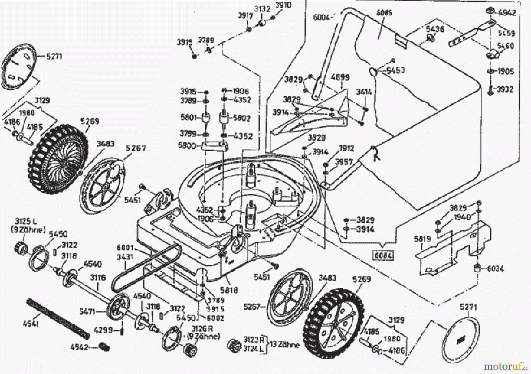  AS-Motor (neu) Hochgras Allmäher AS 21 AS 21 AH9 ab FNr. 008300000000 Gehäuse