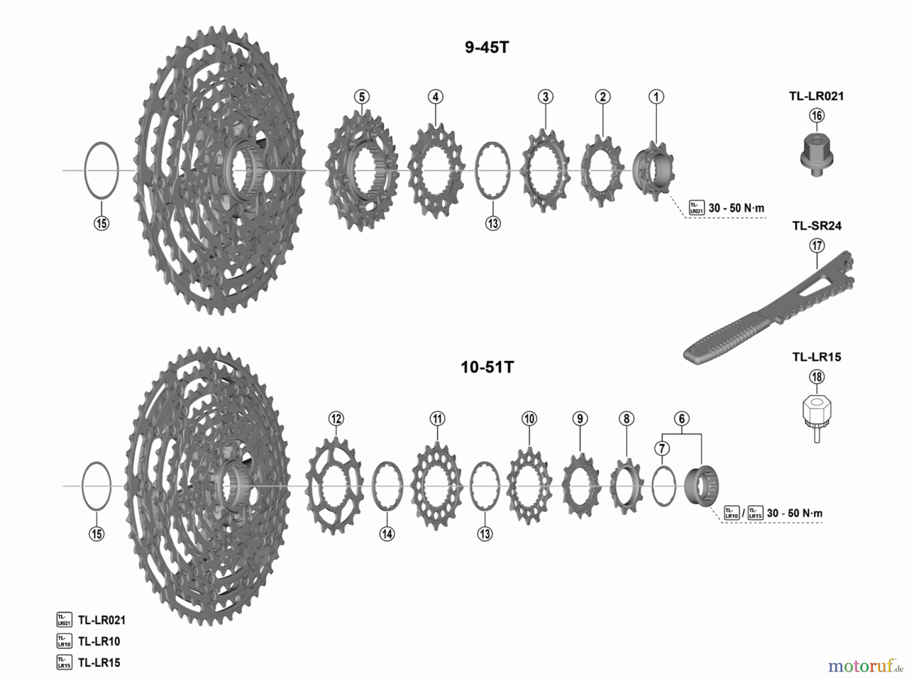Shimano CS Cassette / Zahnkranz CS-M9200-12 12-speed XTR Cassette