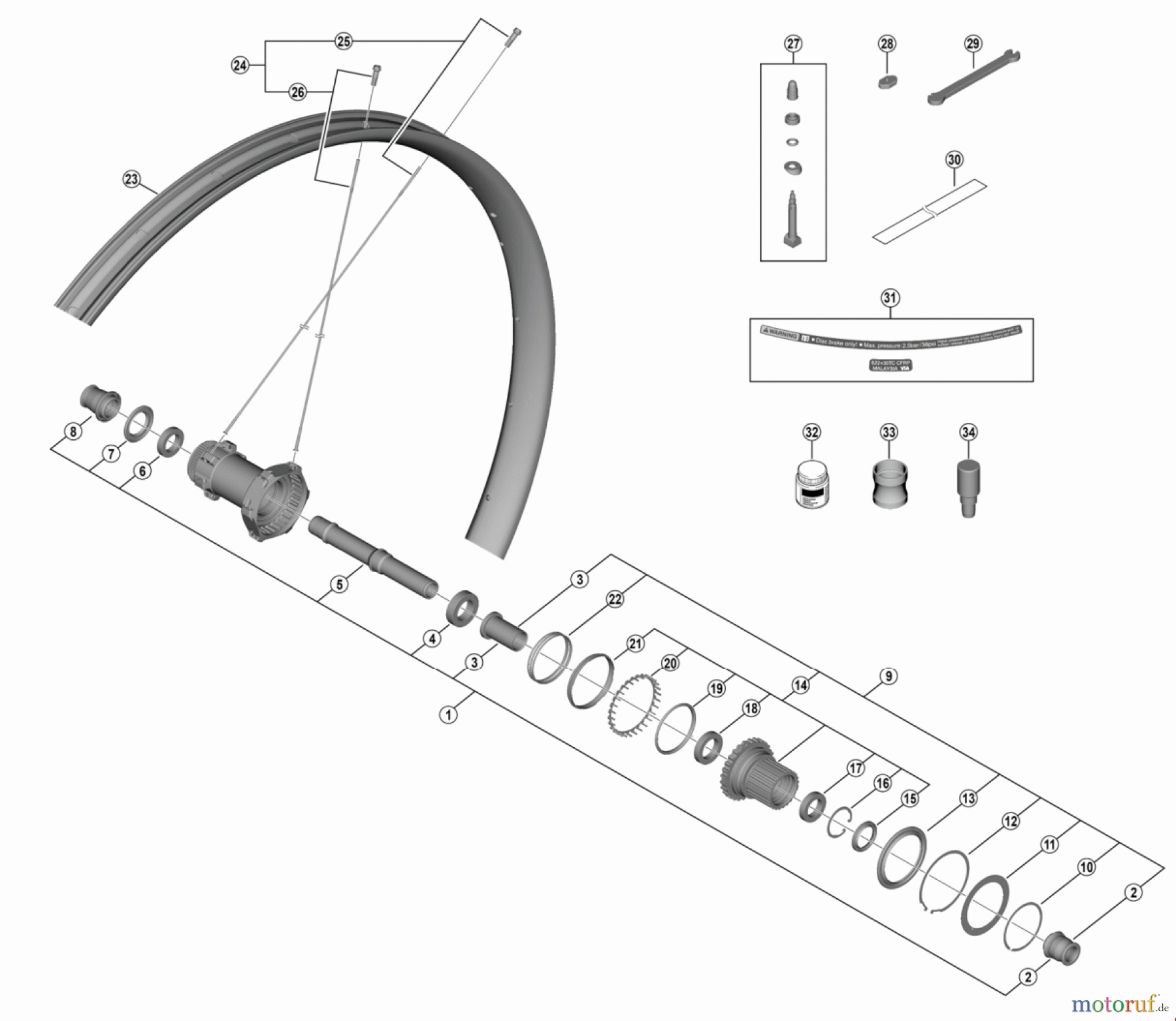 Shimano WH Wheels - Laufräder WH-M9200-TL-R12-B-29 -5123