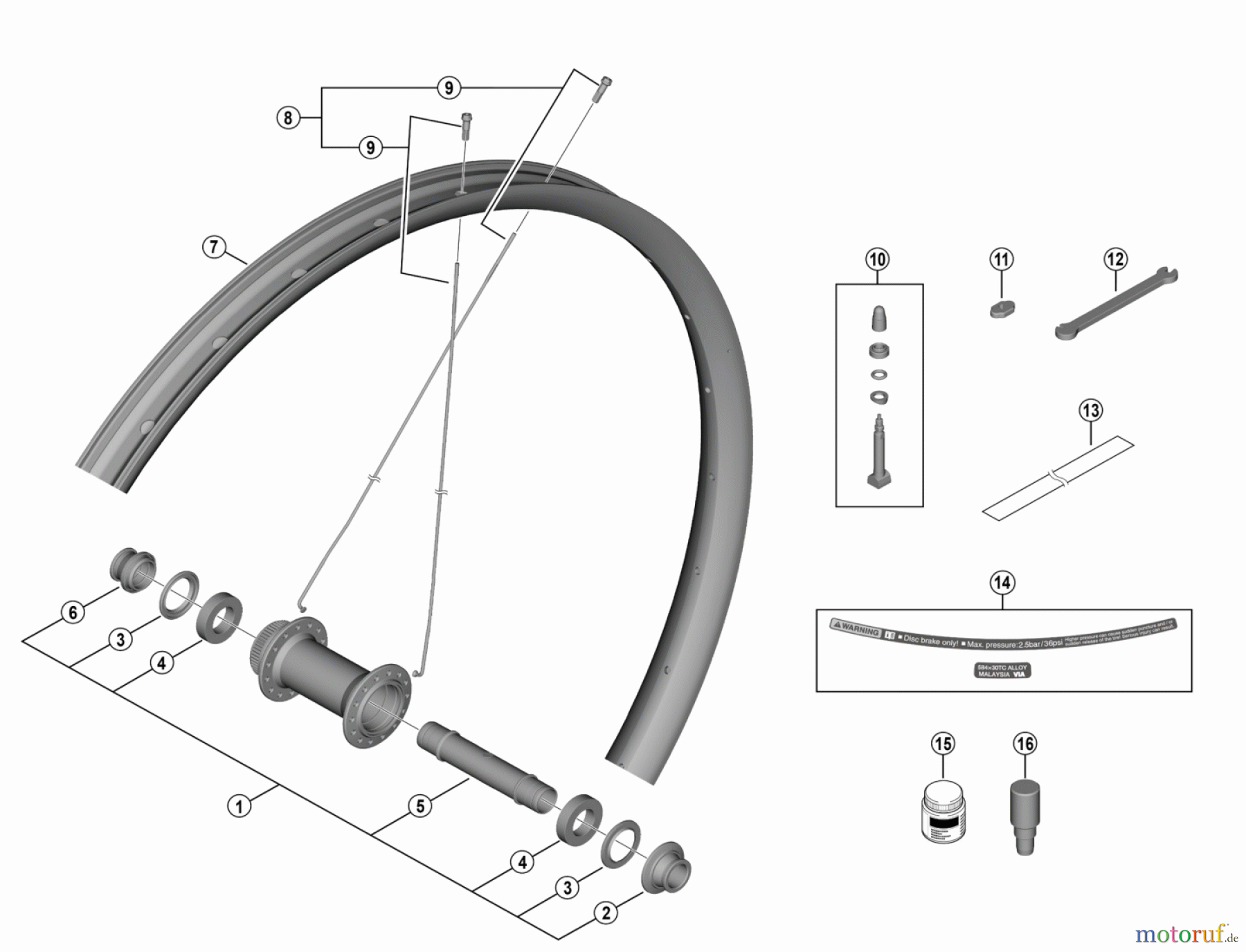 Shimano WH Wheels - Laufräder WH-M8200-TL-F15-B-275 -5135 DEORE XT Front Wheel