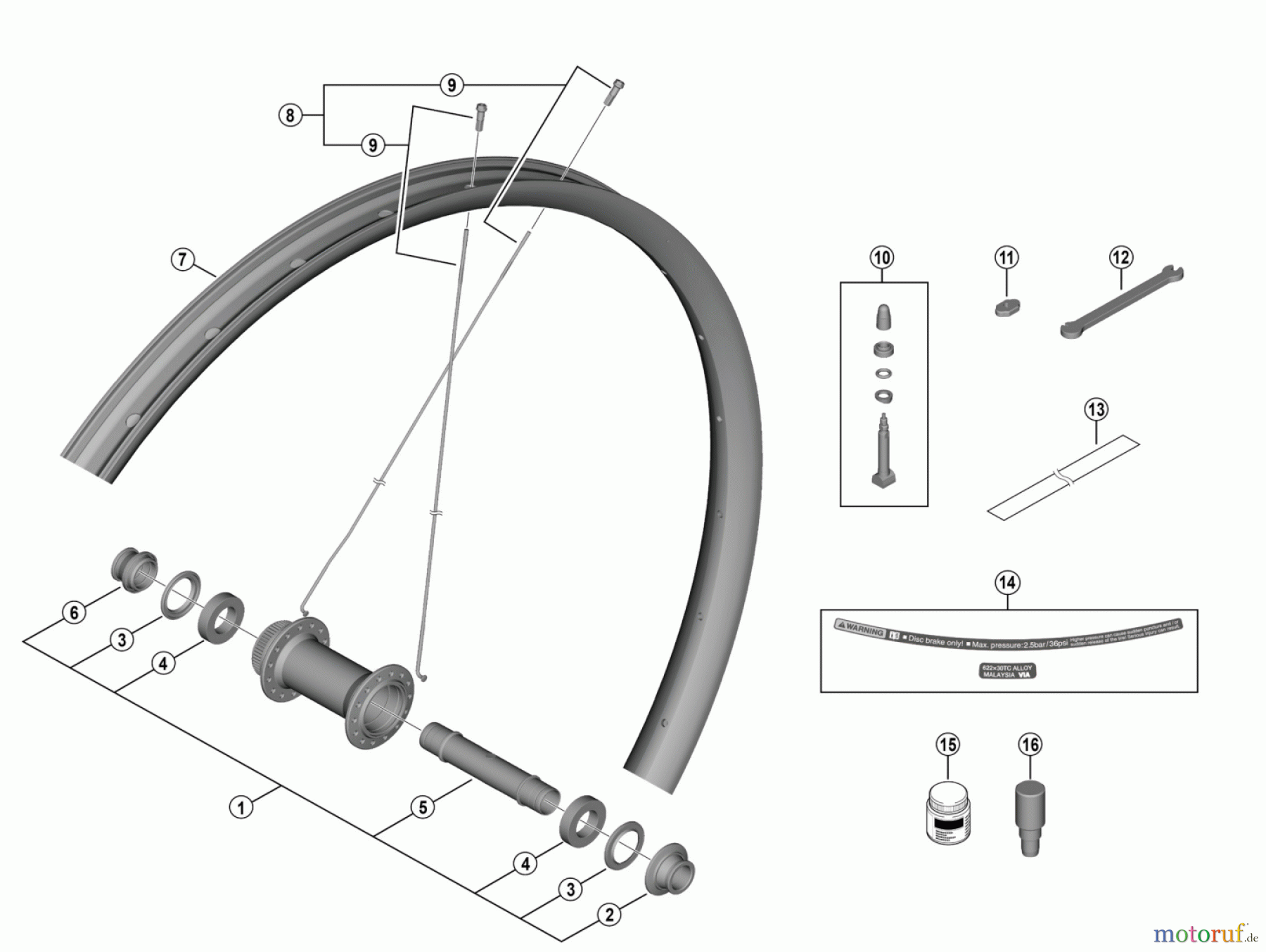Shimano WH Wheels - Laufräder WH-M8200-TL-F15-B-29 -5133 DEORE XT Front Wheel