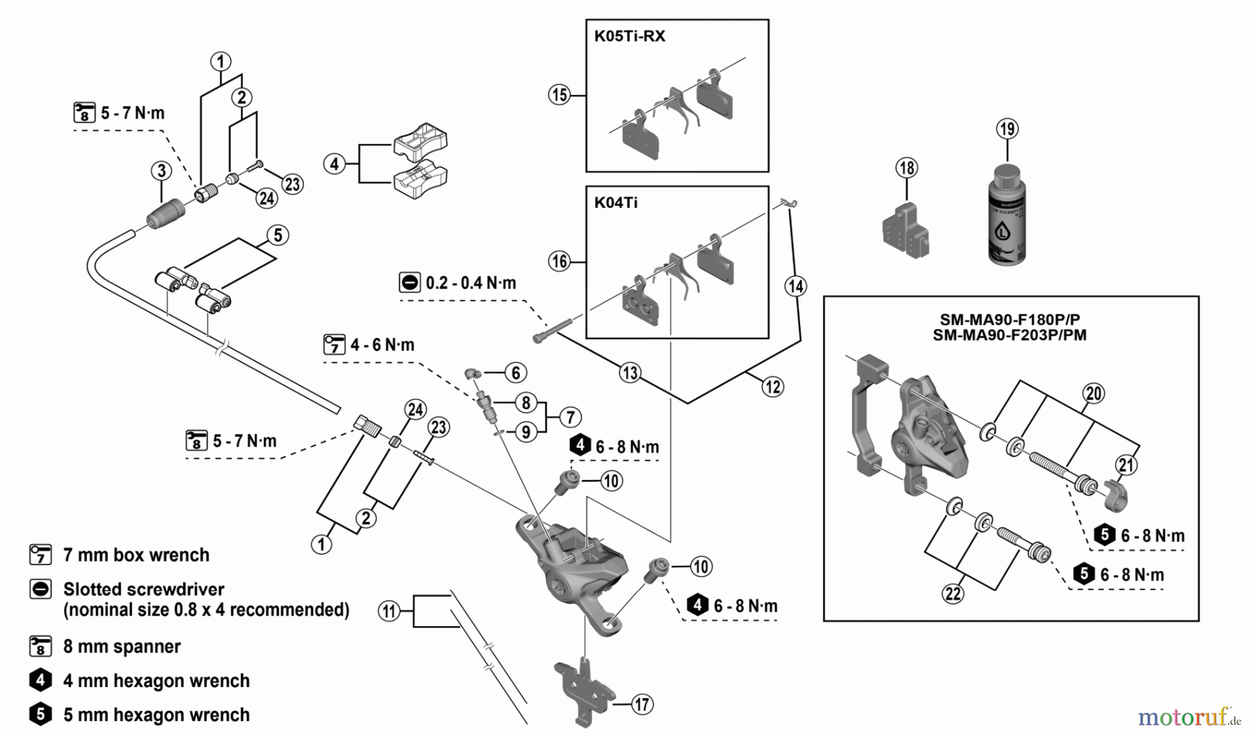 Shimano BR Brake - Bremse BR-M9200 -5076 XTR Disc Brake