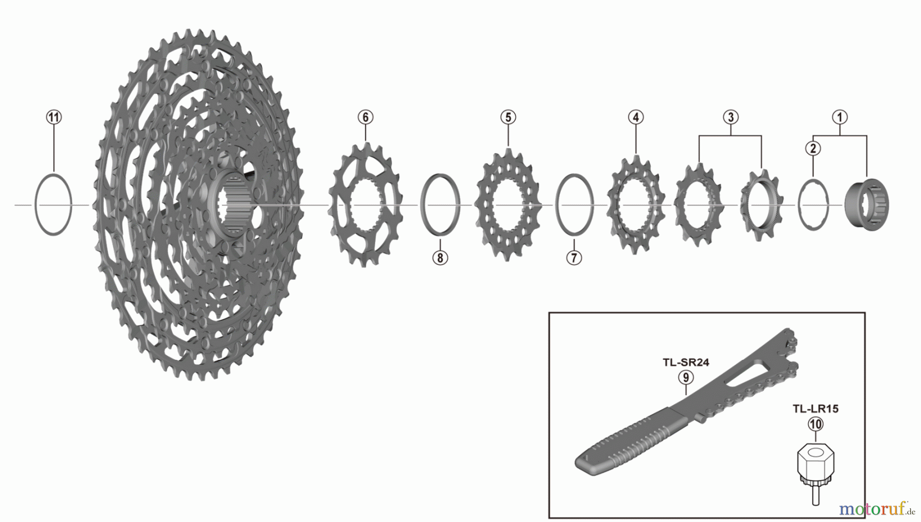 Shimano CS Cassette / Zahnkranz CS-M7100 (-4598B) SLX Cassette Sprocket (12-speed)