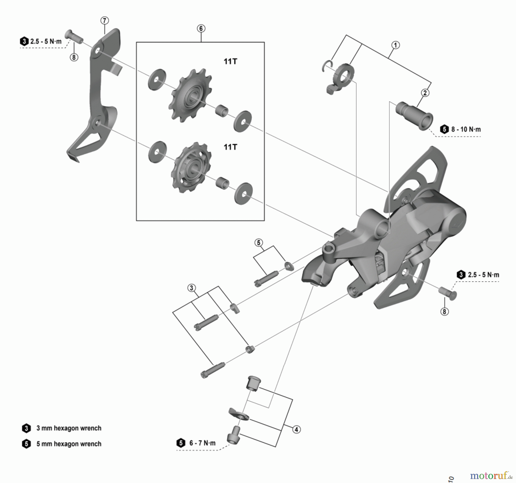  Shimano RD Rear Derailleur - Schaltwerk RD-U4010 (-5047) CUES Rear Derailleur 10/9 Speed