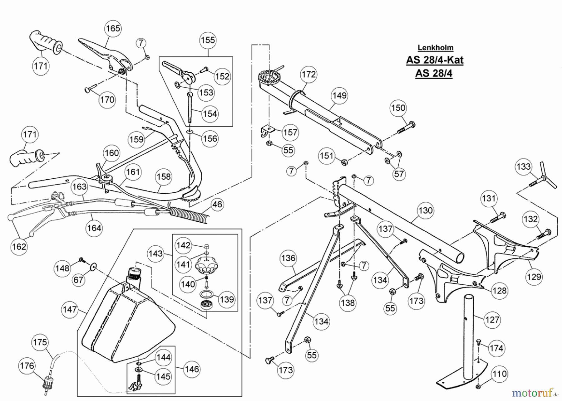  AS-Motor (neu) Hochgras Allmäher AS 28 AS 28/4 ab FNr. 013512040001 Lenkholm