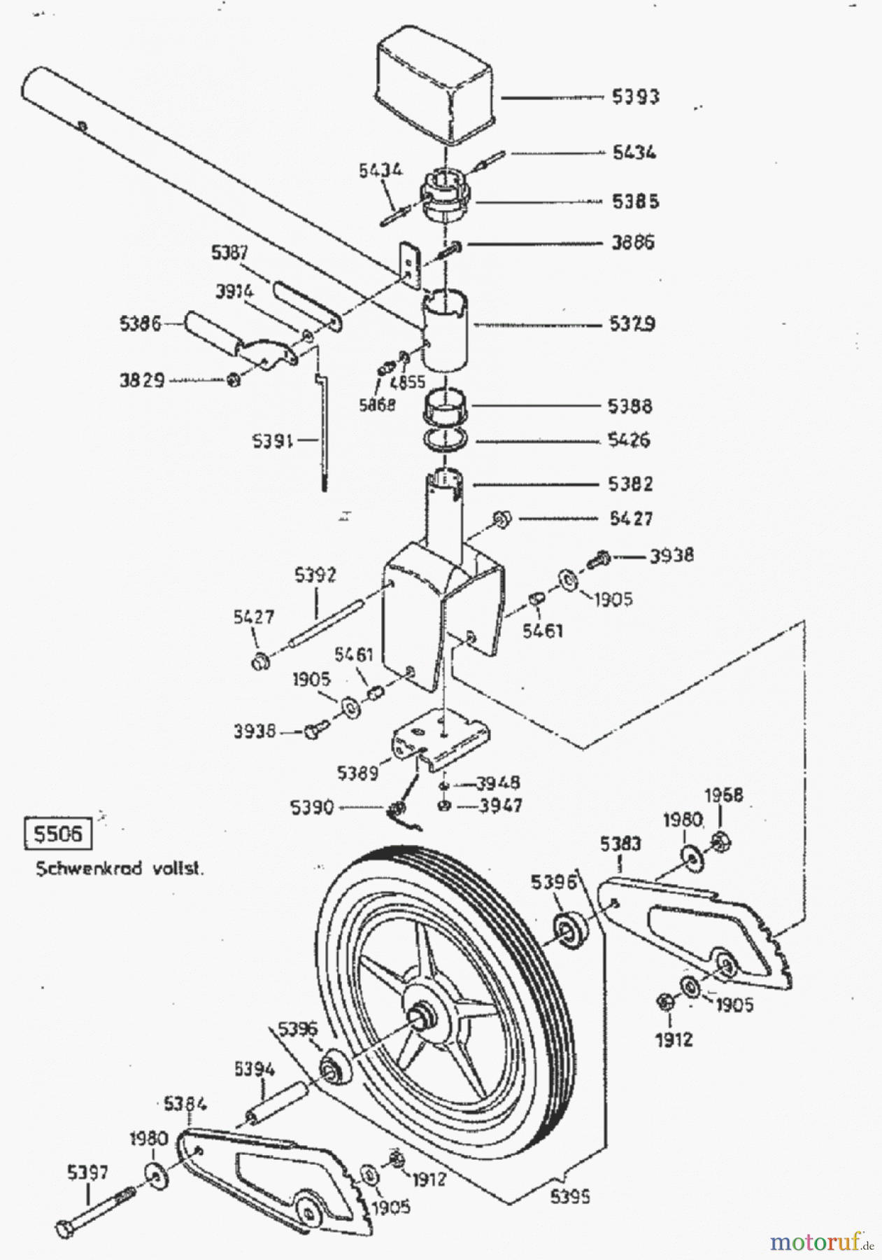 AS-Motor (neu) Hochgras Allmäher AS 28 AS 28/3 ab FNr. 0123644001 Vorderrad