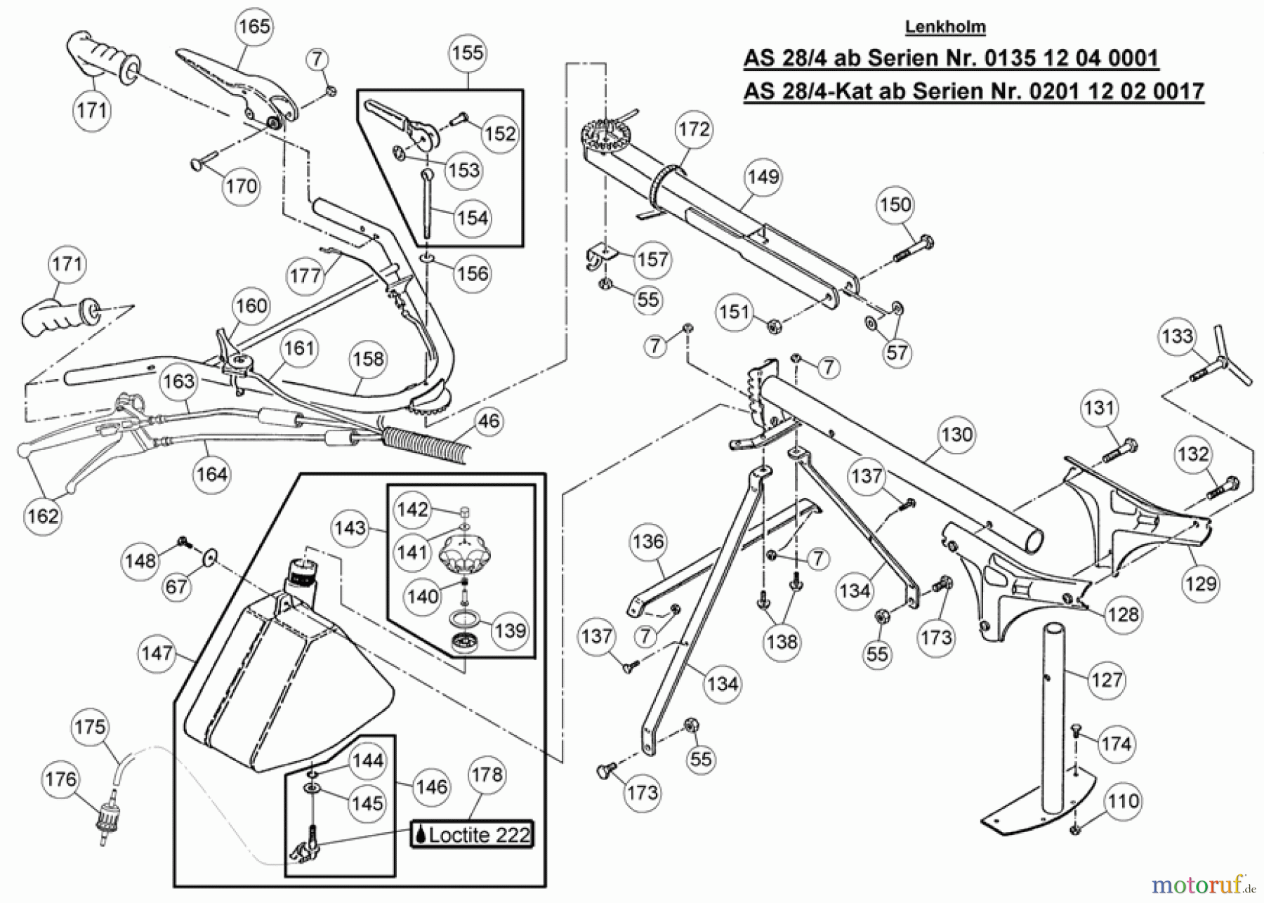 AS-Motor (neu) Hochgras Allmäher AS 28 AS 28 2T und AS 28/4-Kat ab FNr. 020114040001 Lenkholm