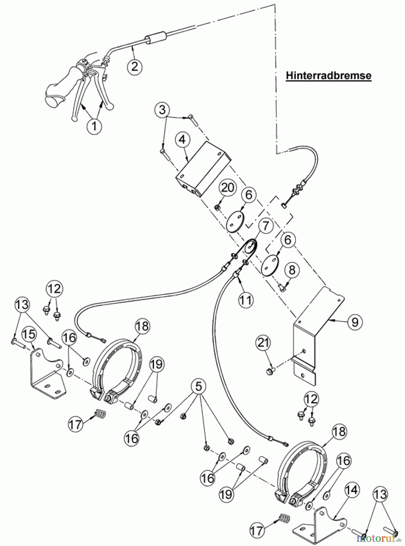  AS-Motor (neu) Hochgras Allmäher AS 28 AS 28 2T ES ab FNr. 027916070001 Hinterradbremse