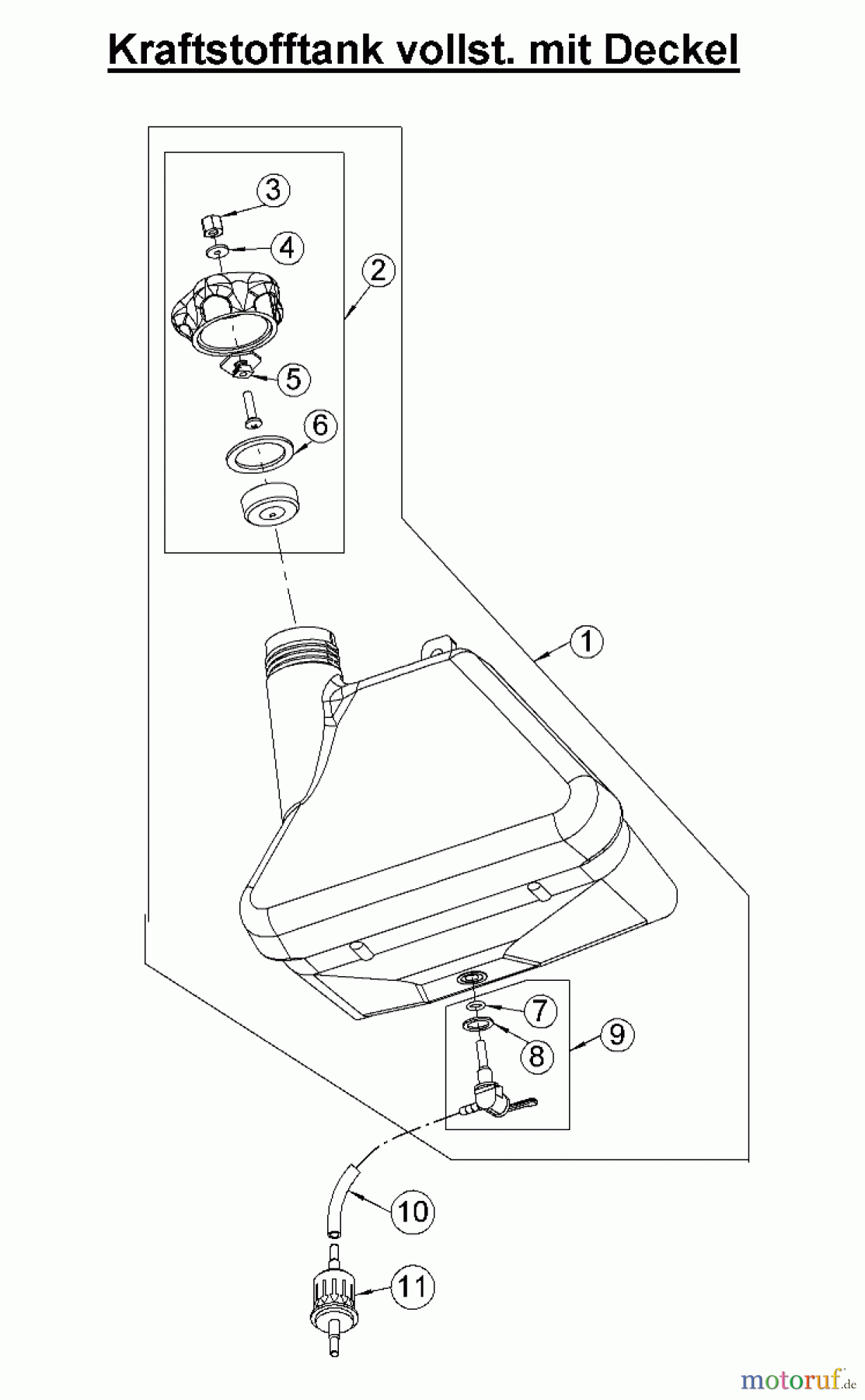  AS-Motor (neu) Hochgras Allmäher AS 65 AS 65/2T ab FNr. 014903404036 Kraftstofftank vollst.m.Deckel