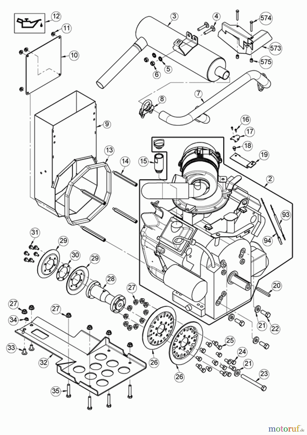  AS-Motor (neu) Hochgras Aufsitzmäher AS 1040 YAK 4WD ab FNr. 033118050001 Motor