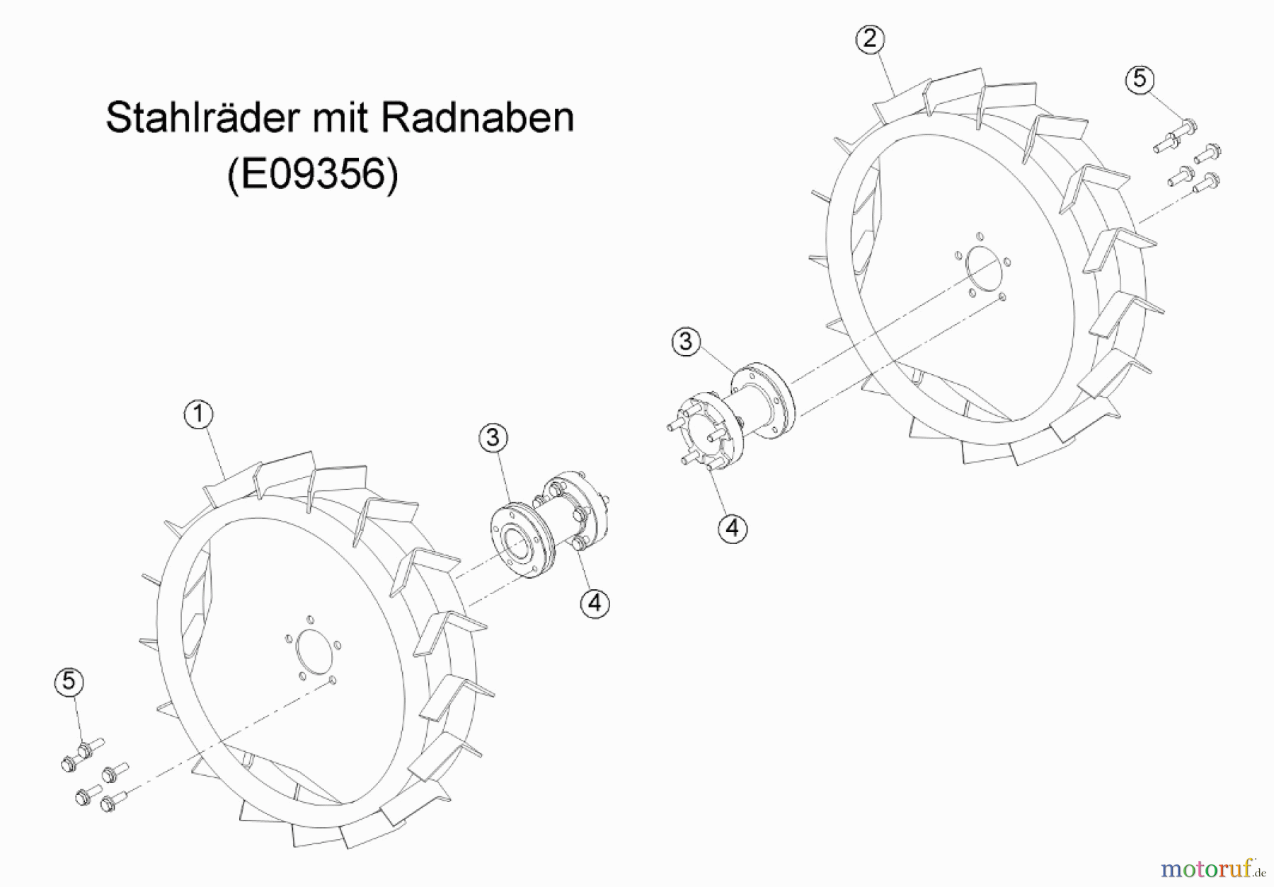  AS-Motor (neu) Zubehör/ Verschleissteile Ersatzteile für Zubehör Ersatzteile für Zubehör Stahlräder mit Radnaben (Steighilfe)