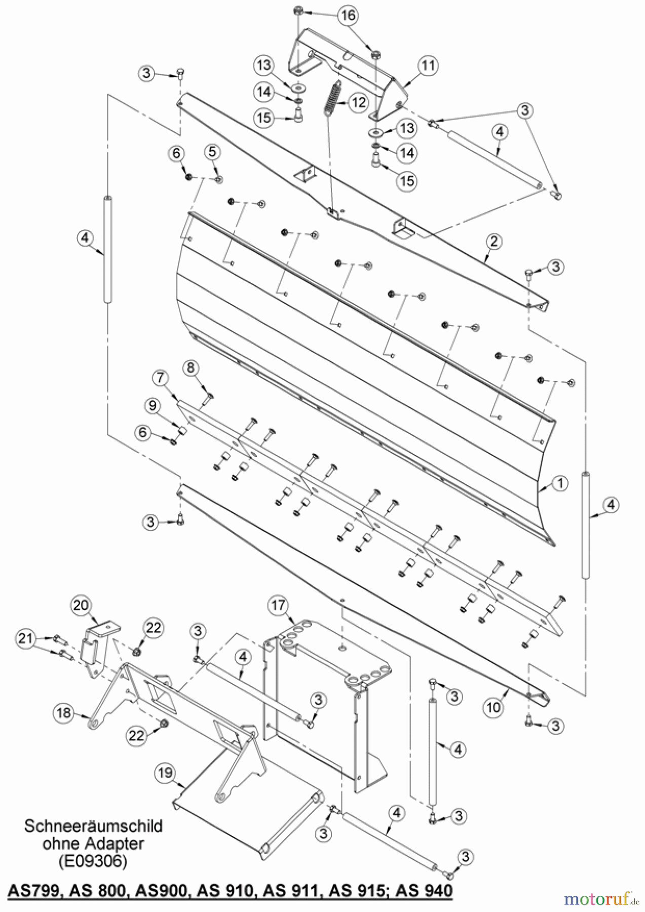  AS-Motor (neu) Zubehör/ Verschleissteile Ersatzteile für Zubehör Ersatzteile für Zubehör Schneeräumschild AS799, AS800, AS900, AS910, AS911, AS915, AS940