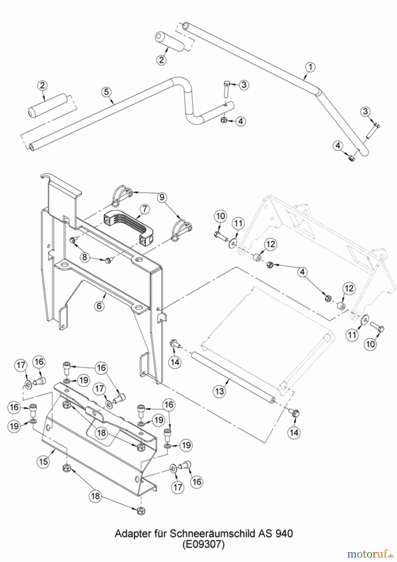  AS-Motor (neu) Zubehör/ Verschleissteile Ersatzteile für Zubehör Ersatzteile für Zubehör Adapter für Schneeräumschild AS940