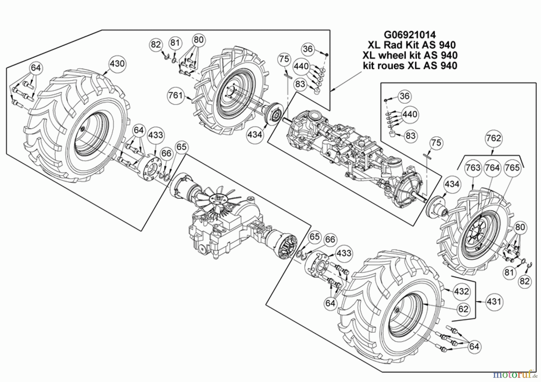  AS-Motor (neu) Zubehör/ Verschleissteile Ersatzteile für Zubehör Ersatzteile für Zubehör Grosse Räder AS 940 und AS 940 XL ab 01/2021