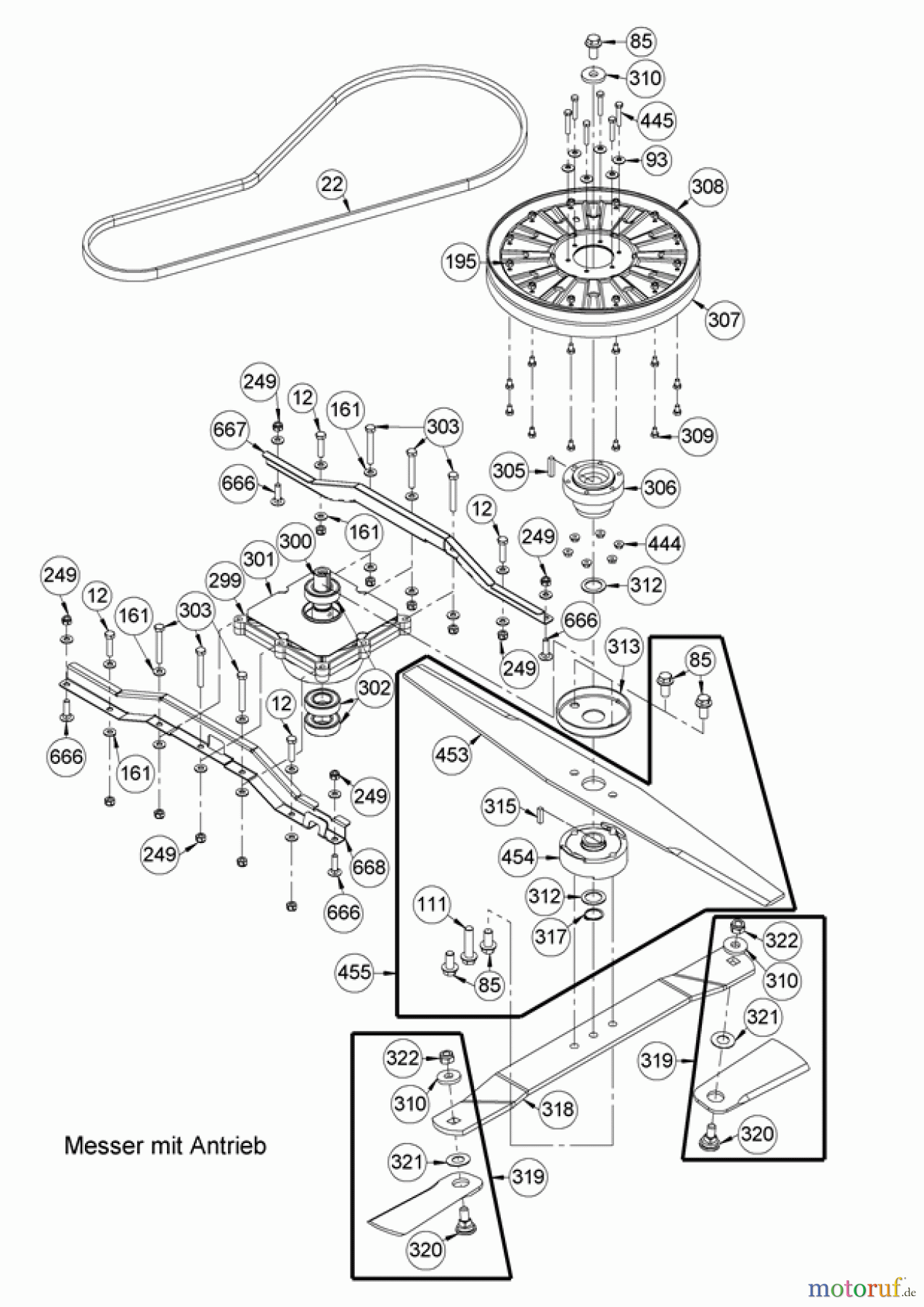 AS-Motor (neu) Hochgras Ferngesteuerte Mäher AS 940 Sherpa 4WD RC B&S ab FNr. 027419010001 Messer mit Antrieb ab FNr. 027416100001