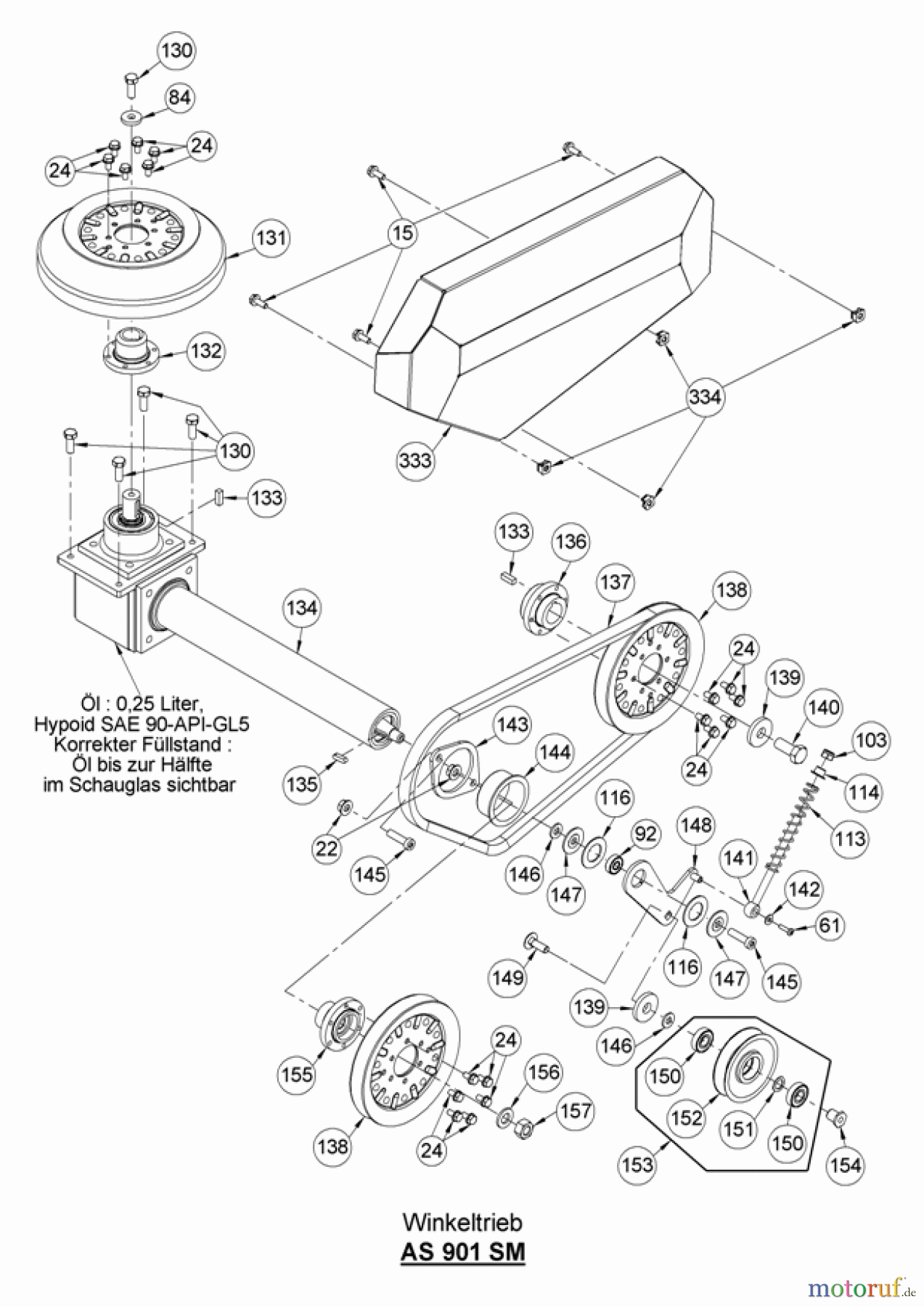  AS-Motor (neu) Hochgras Schlegelmäher AS 901 SM ab FNr. 026020070001 Winkeltrieb