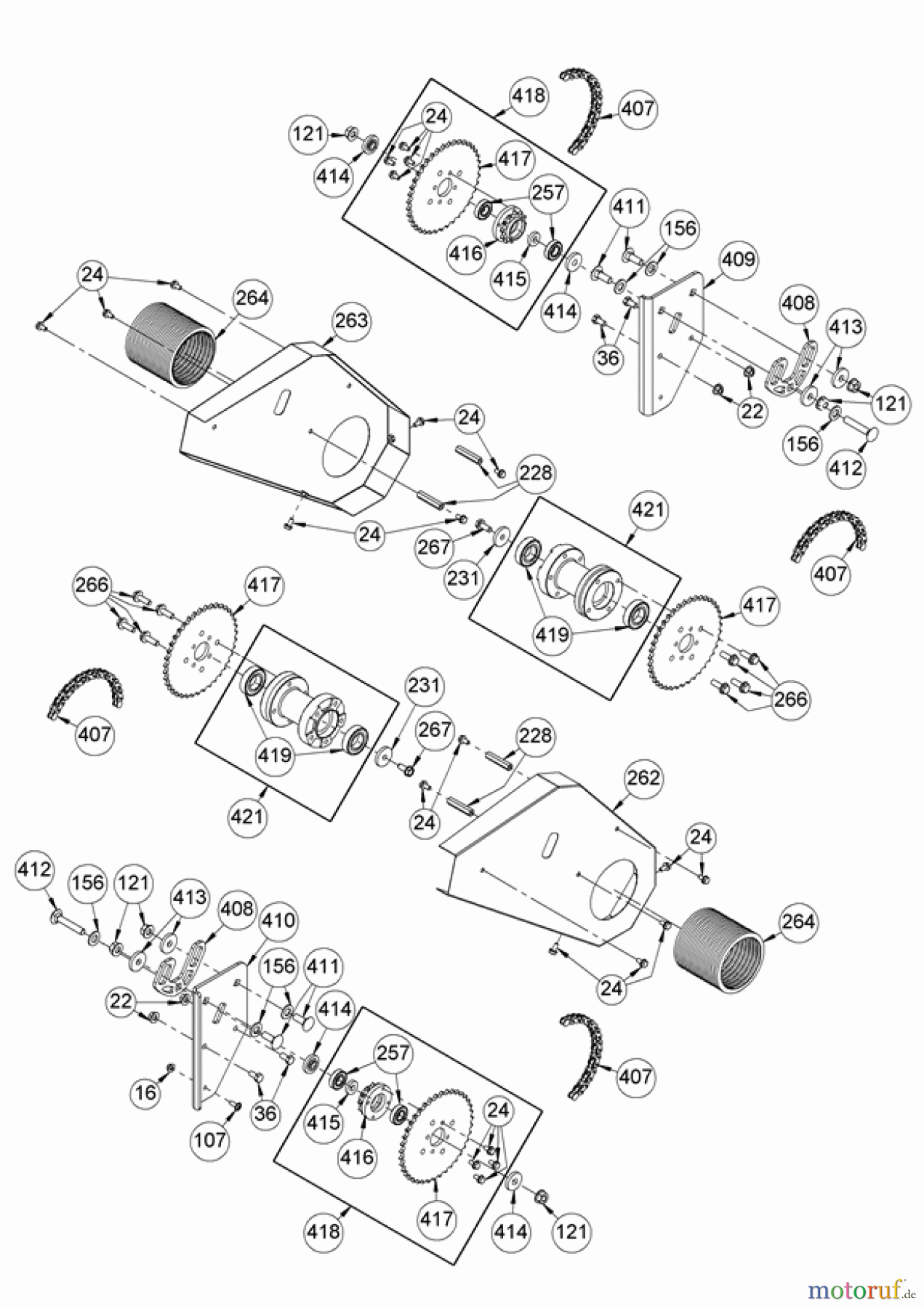 AS-Motor (neu) Hochgras Schlegelmäher AS 901 SM ab FNr. 026020070001 Kettentrieb