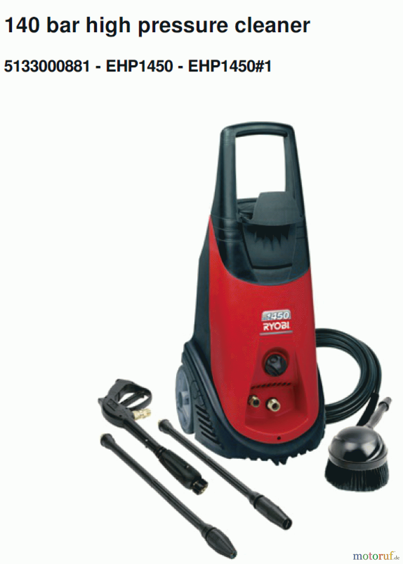  Ryobi Hochdruckreiniger EHP1450