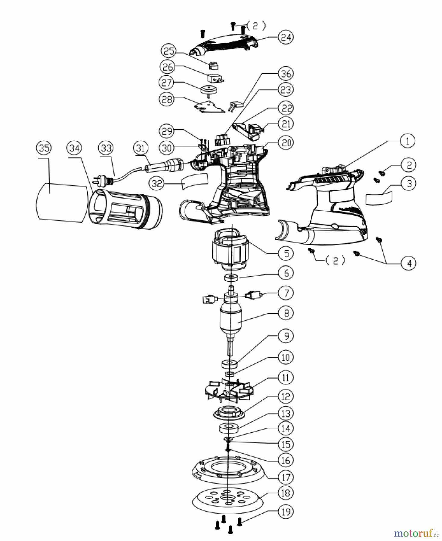Ryobi Schleifgeräte Exzenterschleifgerät ERO2412VHG Seite 1