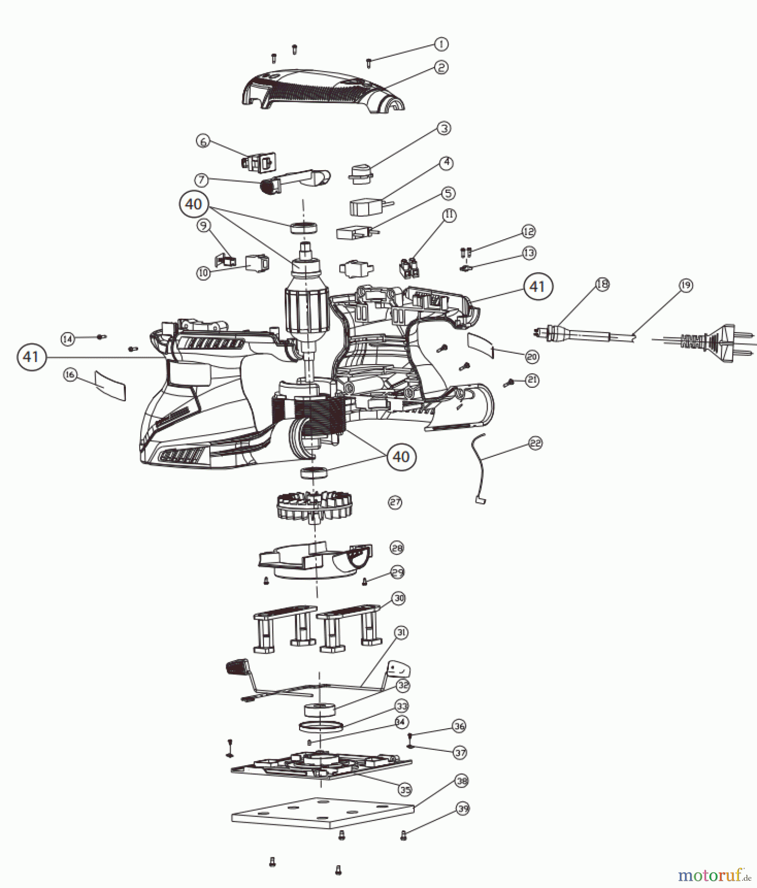 Ryobi Schleifgeräte Schwingschleifer EOS2410N Seite 1