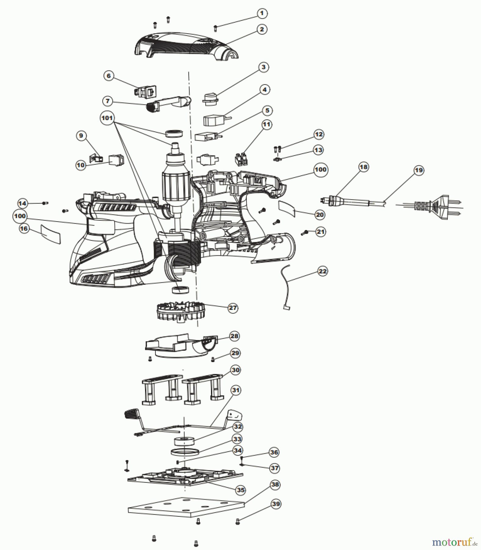 Ryobi Schleifgeräte Schwingschleifer EOS2410NHG Seite 1