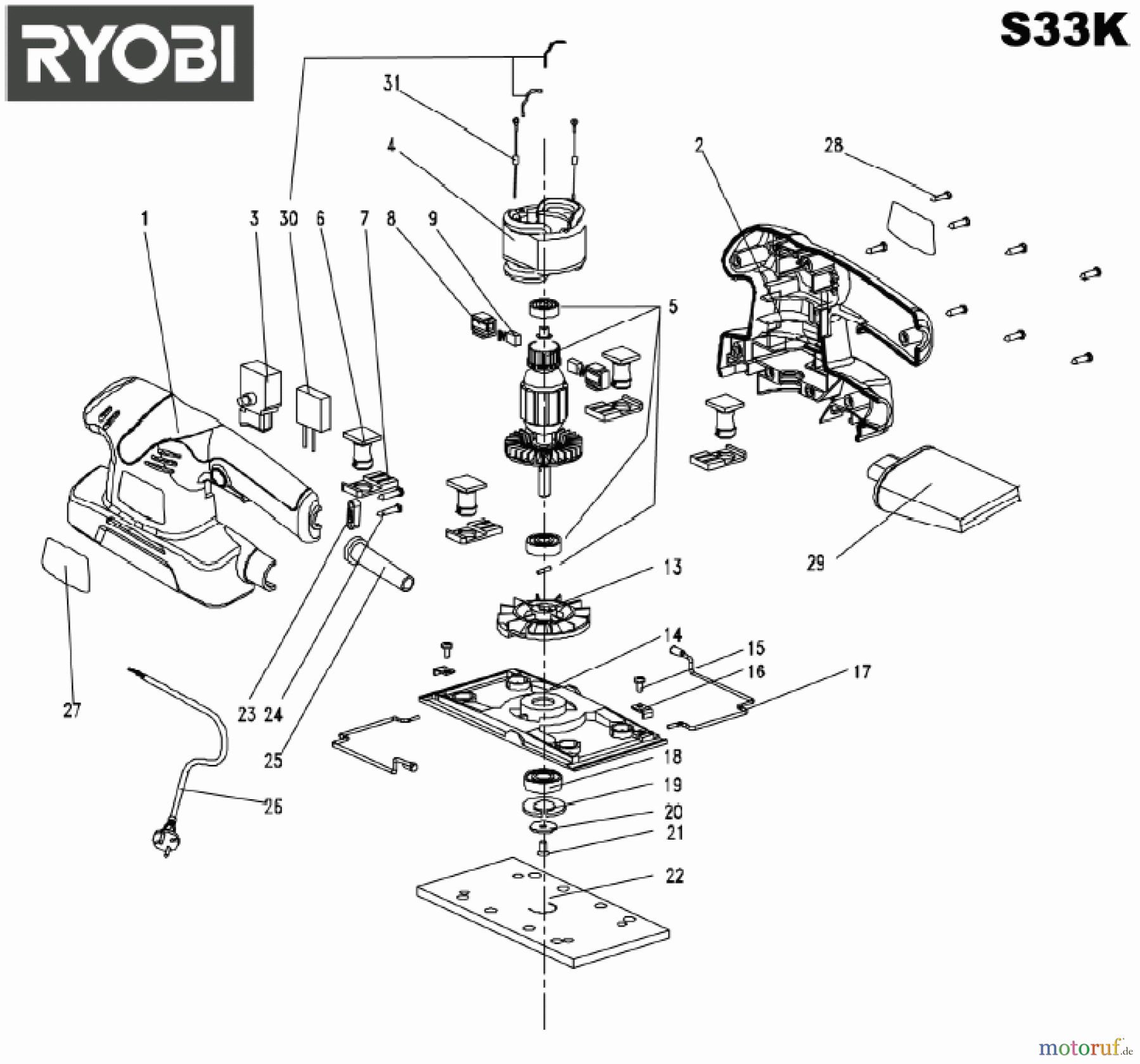 Ryobi Schleifgeräte Schwingschleifer S33K