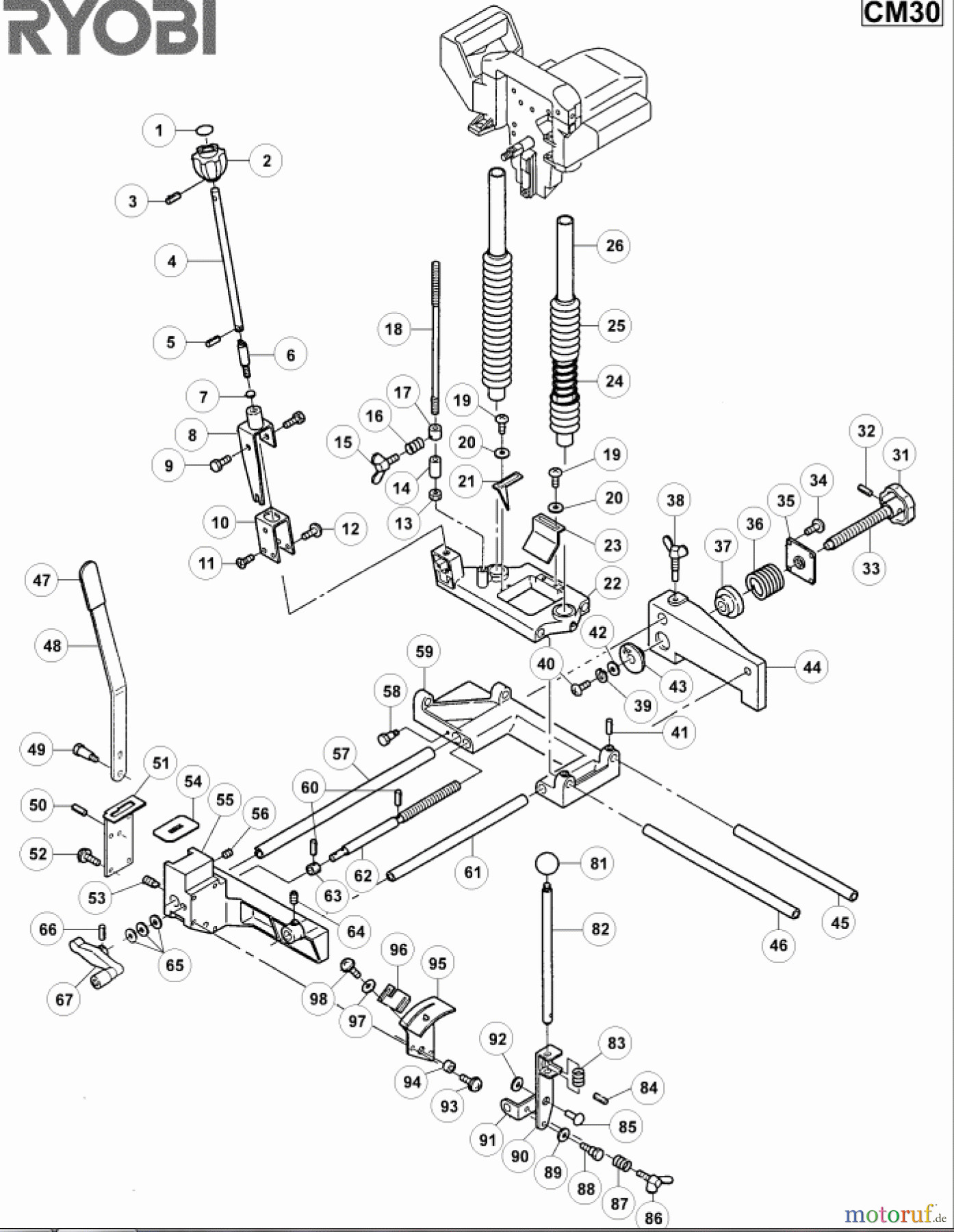 Ryobi Schleifgeräte Standschleifmaschinen CM30 Seite 1