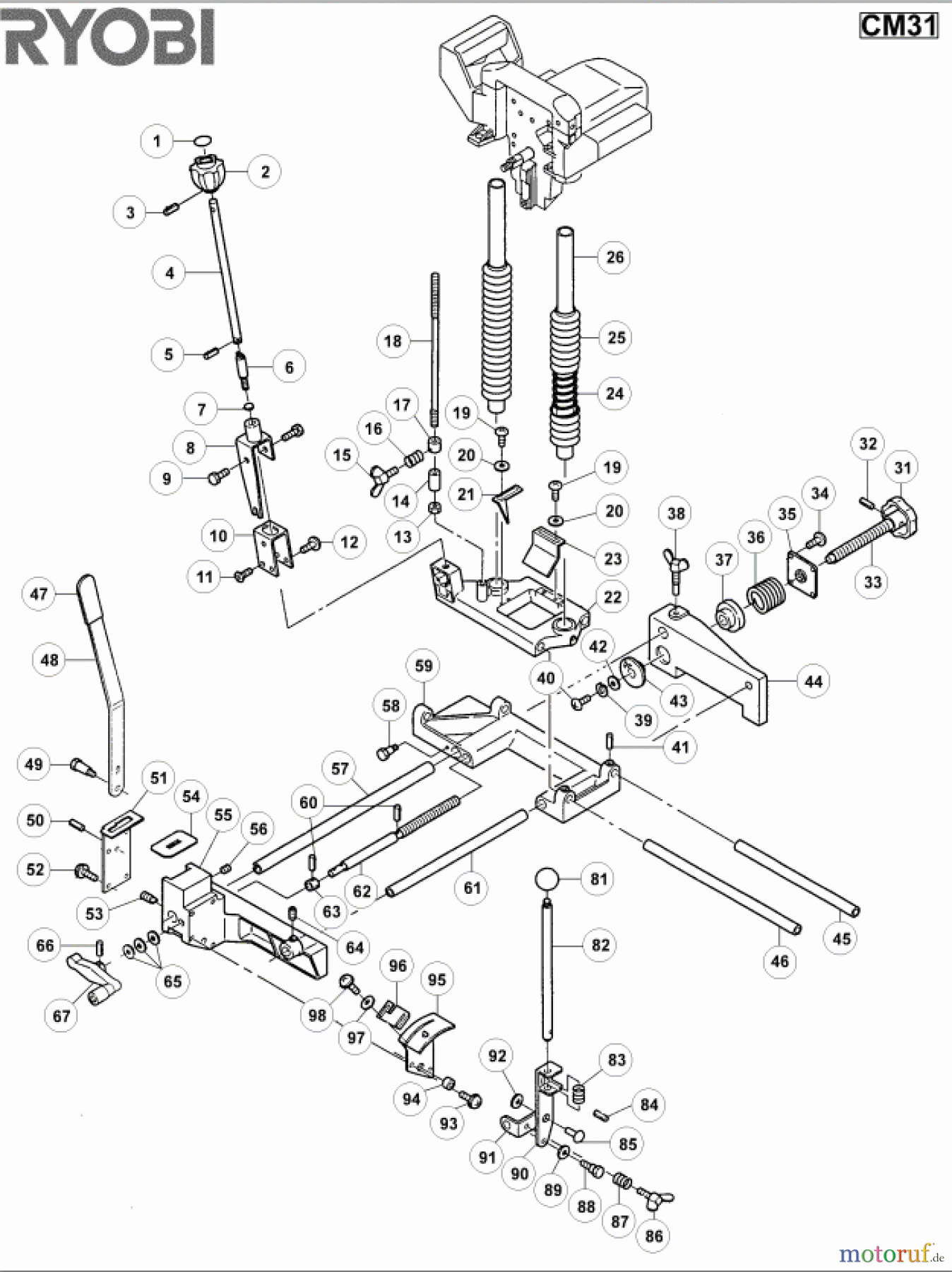 Ryobi Schleifgeräte Standschleifmaschinen CM31 Seite 1