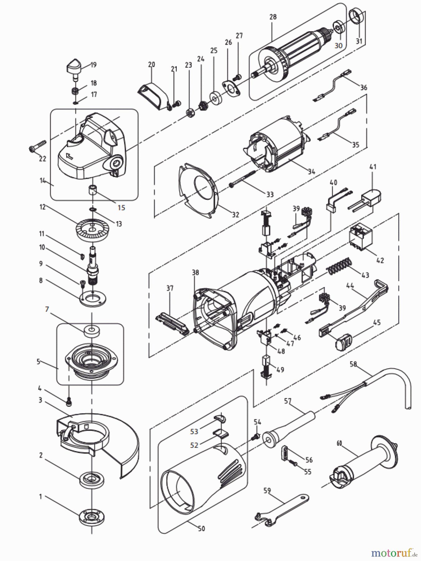 Ryobi Schleifgeräte Winkelschleifgerät EAG8011C Seite 1