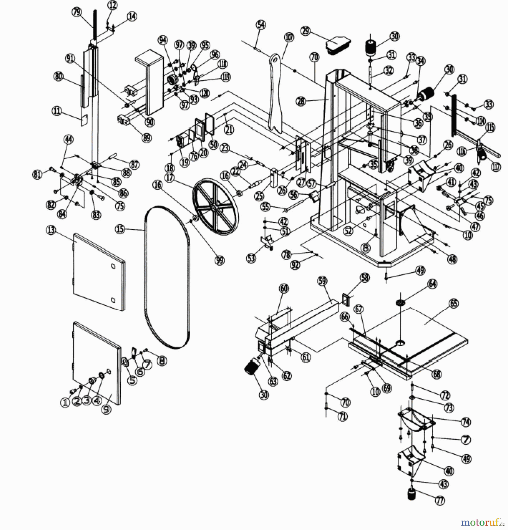 Ryobi Sägen Bandsägen RBS3080 Seite 1