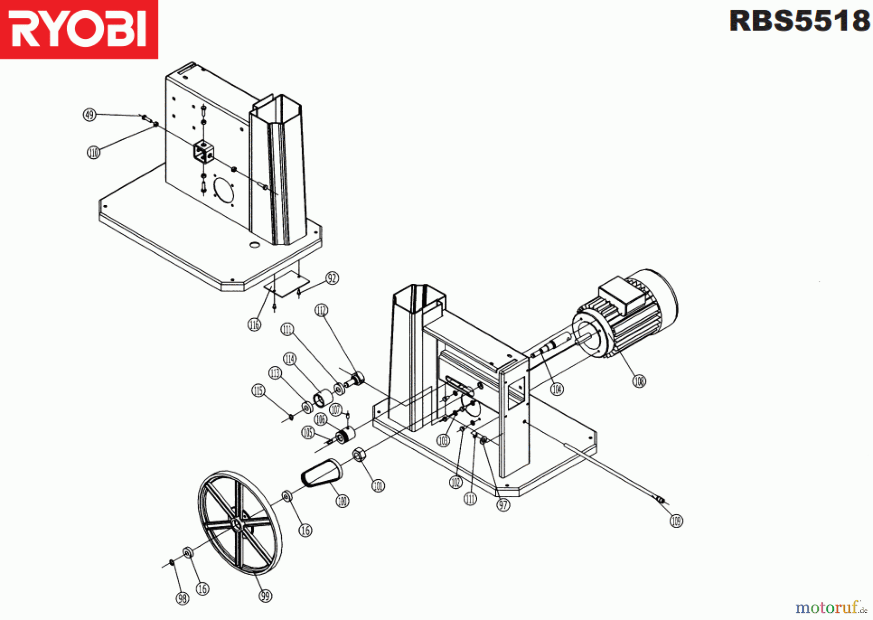Ryobi Sägen Bandsägen RBS5518 Seite 2