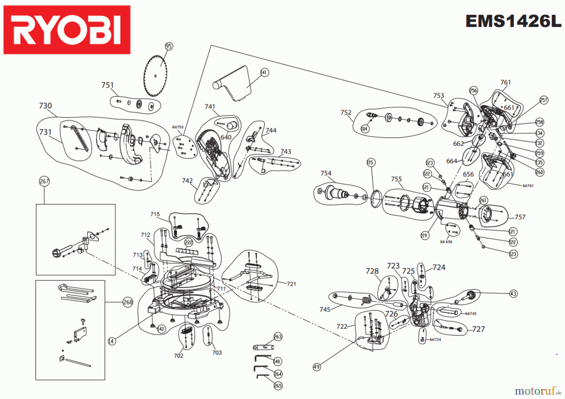Ryobi Sägen Kapp- und Gehrungssägen EMS1426L Seite 1