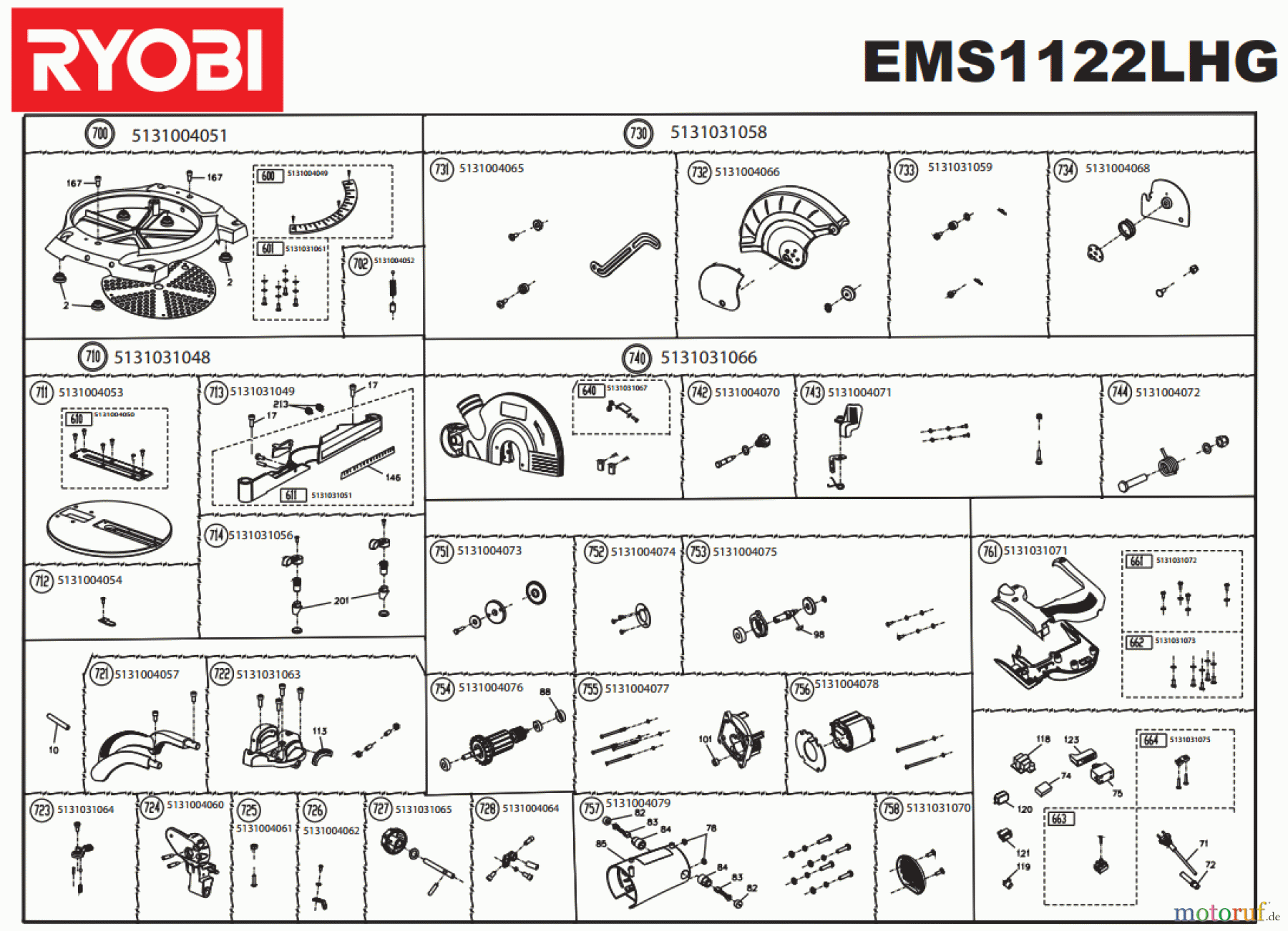 Ryobi Sägen Kapp- und Gehrungssägen EMS1122LHG Seite 2