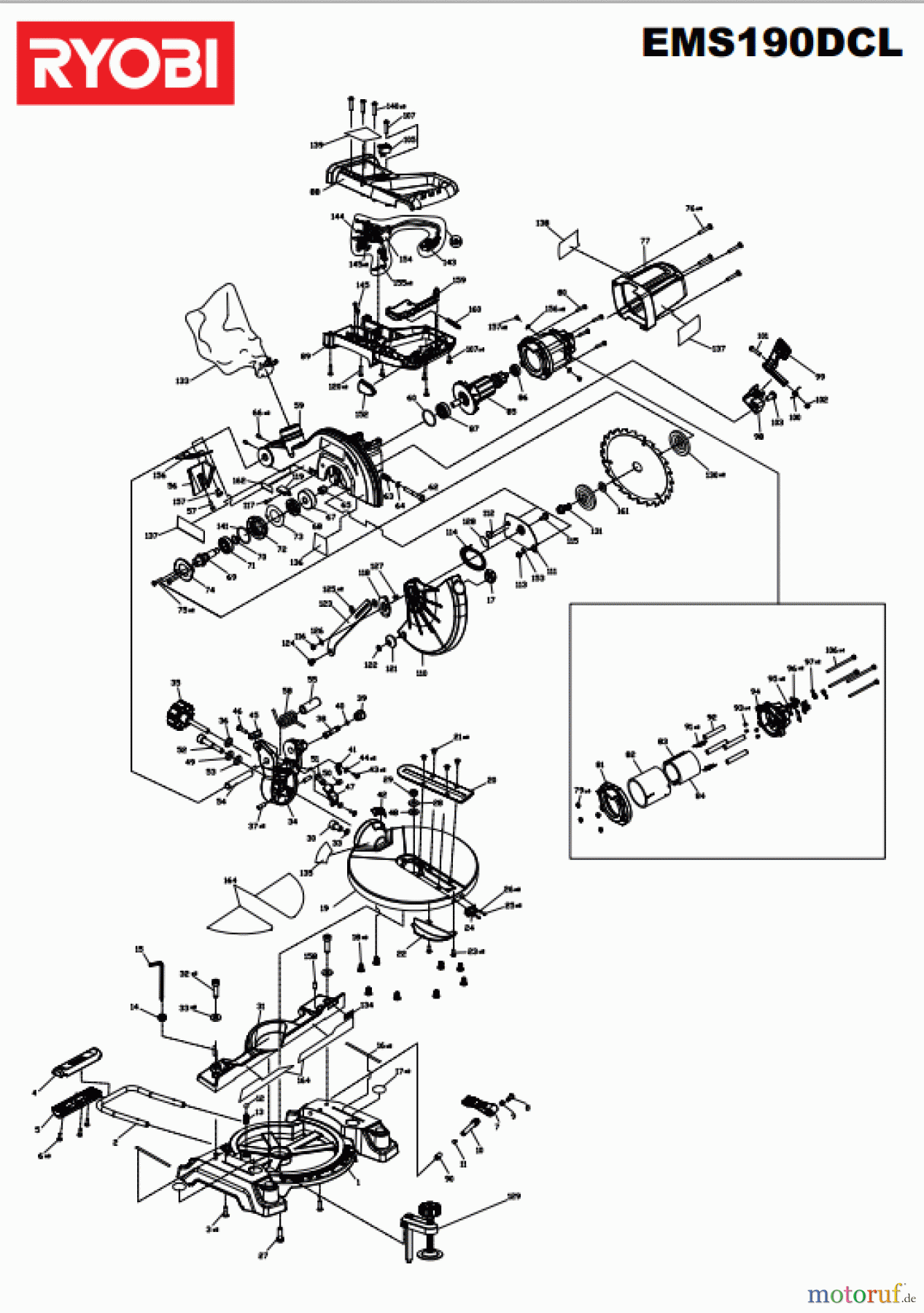 Ryobi Sägen Kapp- und Gehrungssägen EMS190DCL