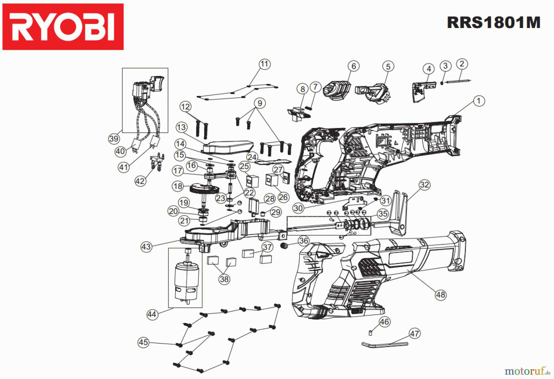 Ryobi Sägen Säbelsägen RRS1801M Seite 1