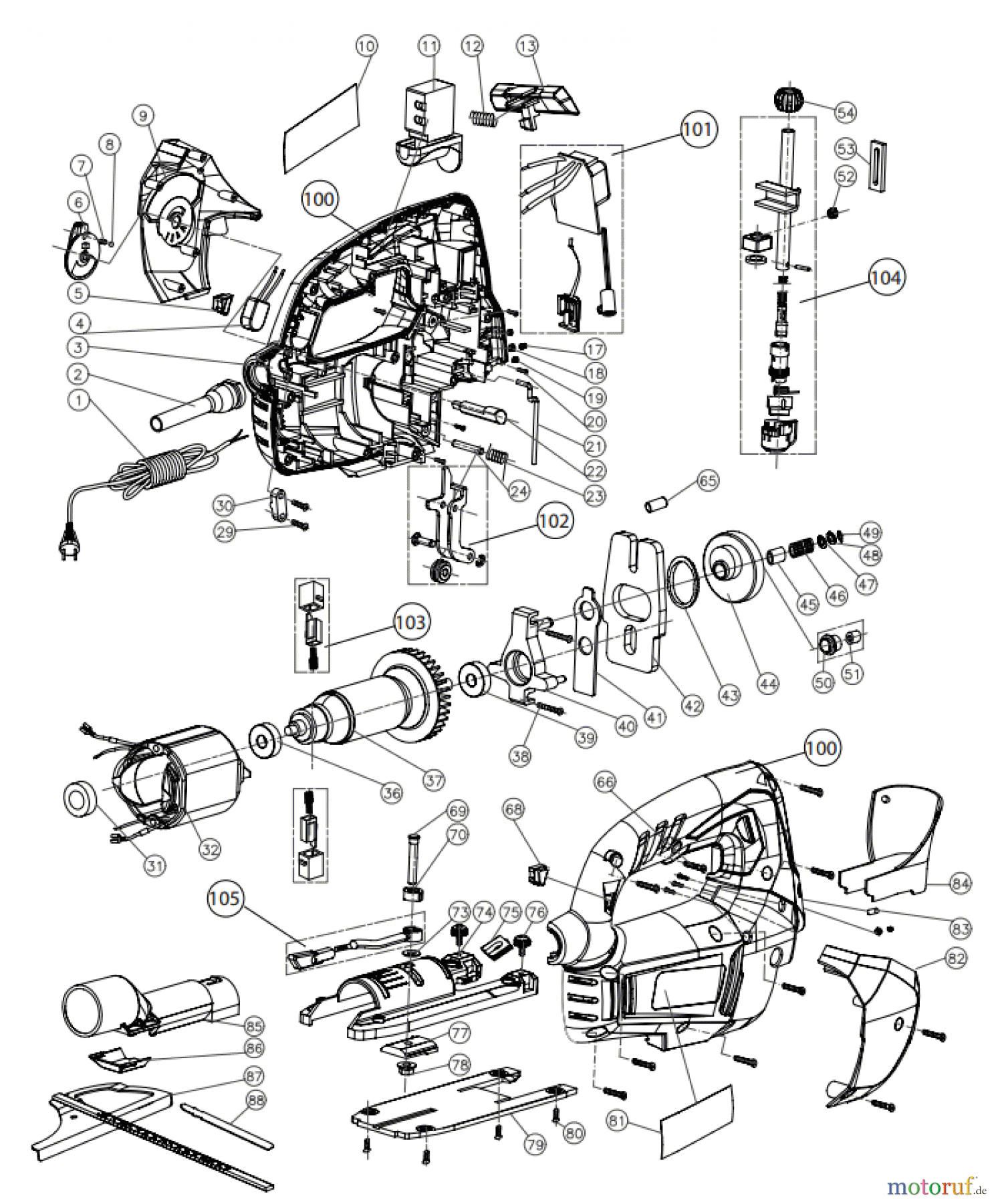 Ryobi Sägen Stichsägen EJ700L Seite 1