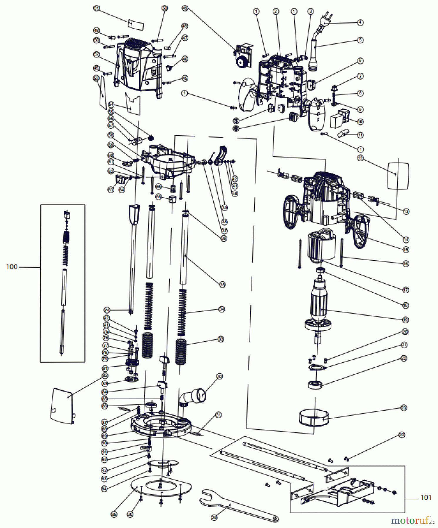 Ryobi Oberfräsen ERT1400RV Seite 1