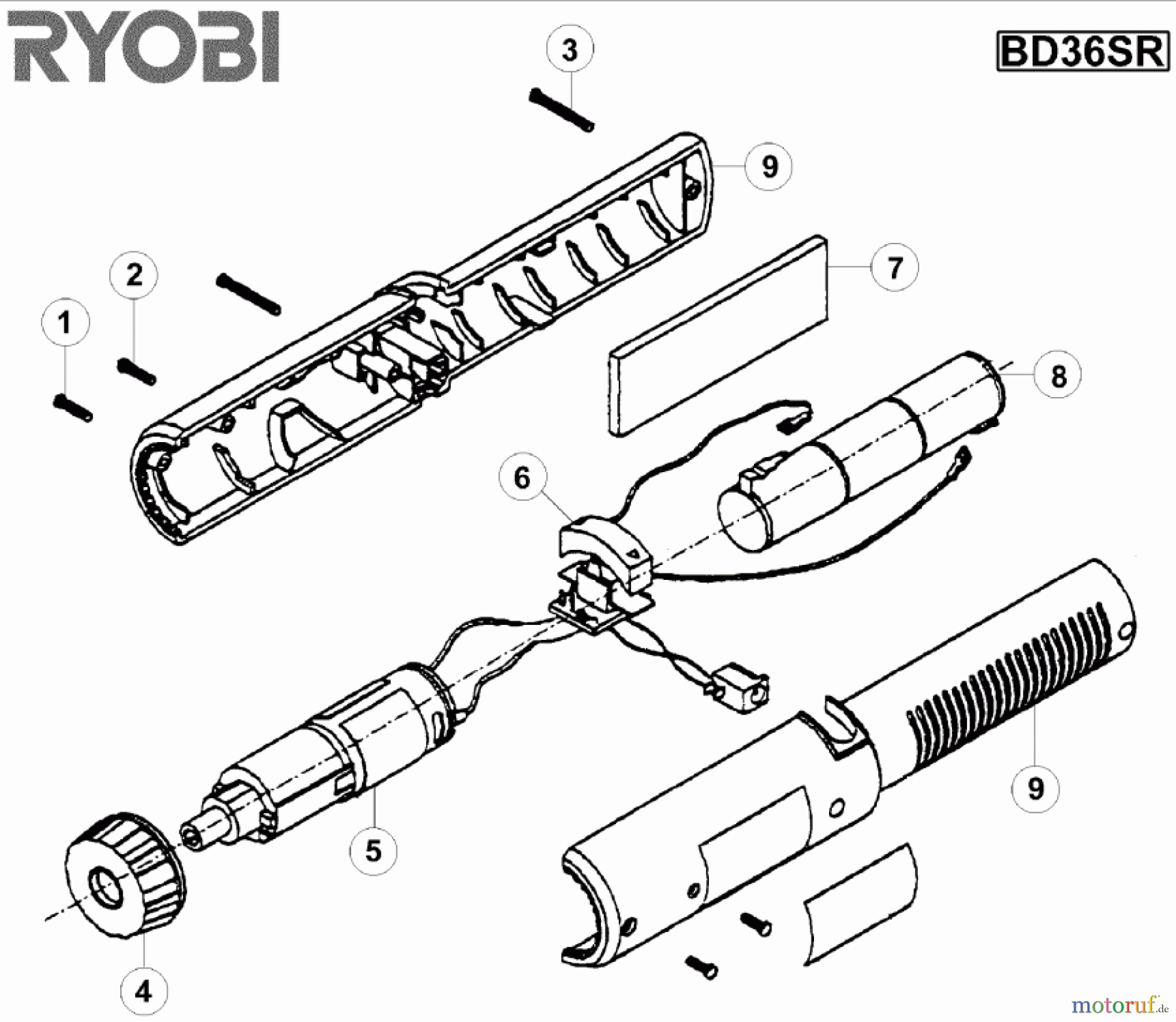 Ryobi (Schlag-)Bohrschrauber Akkuschrauber BD36SR