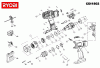 Ryobi Bohrschrauber mit Schlagbohrfunktion Ersatzteile CDI1802