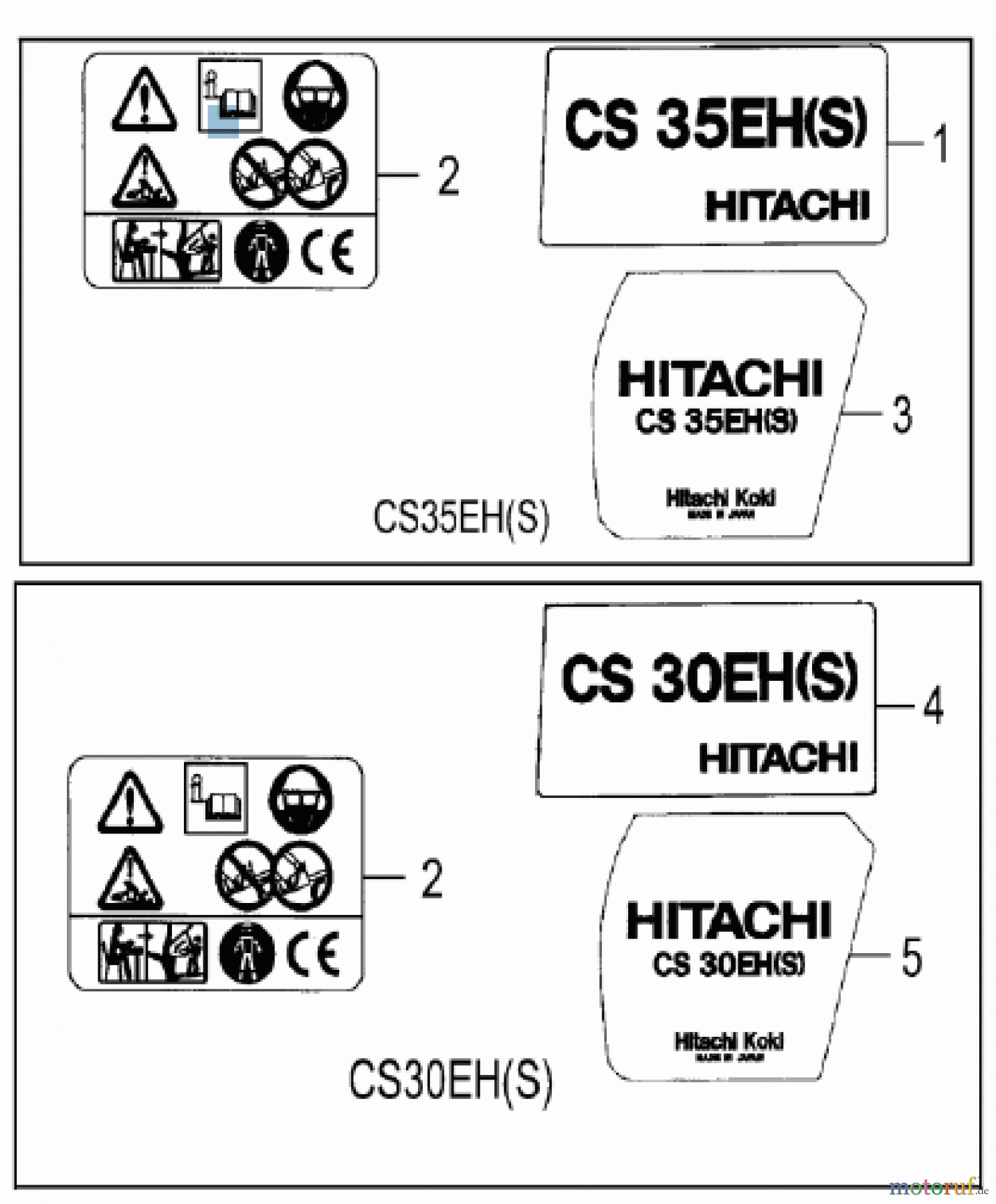 Hitachi Motorsägen ET-Liste CS30EH(S)/35EH(S) Seite 12