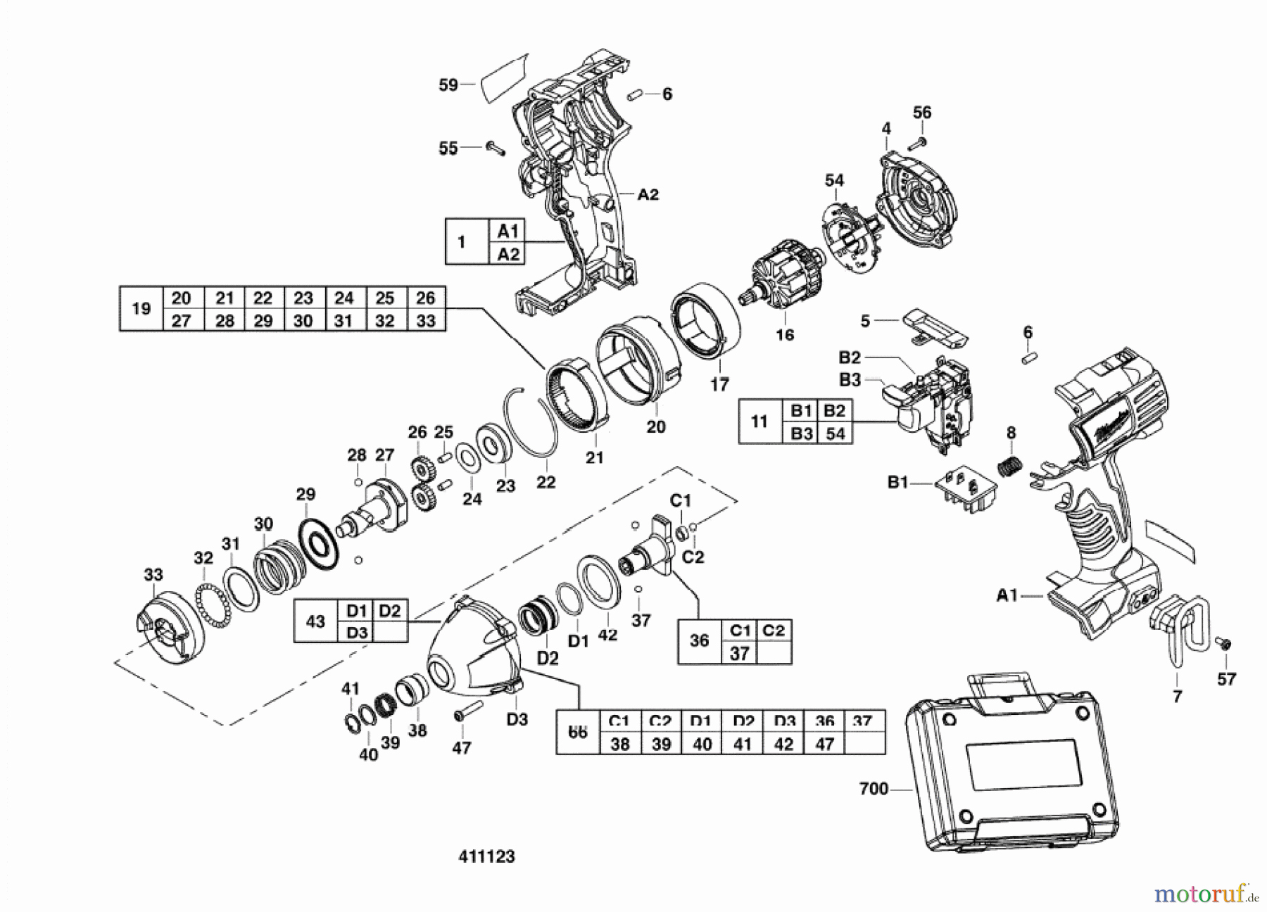 Milwaukee Akku-Geräte Bohren und Meißeln ältere Geräte C18ID-22C AK.-SCHLAGSCHRAUBER